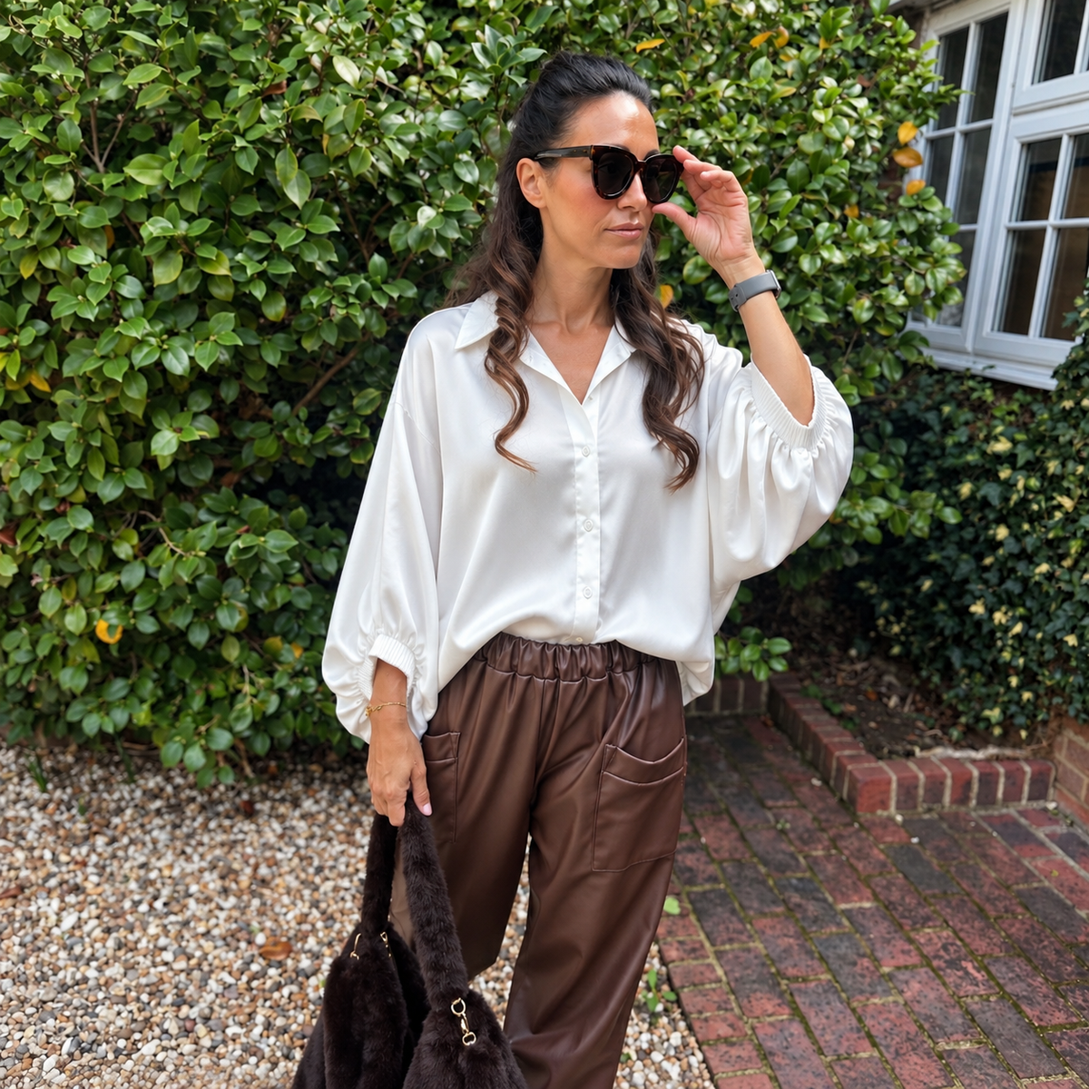 Sisi Satin Shirt - Blush Boutique Essex