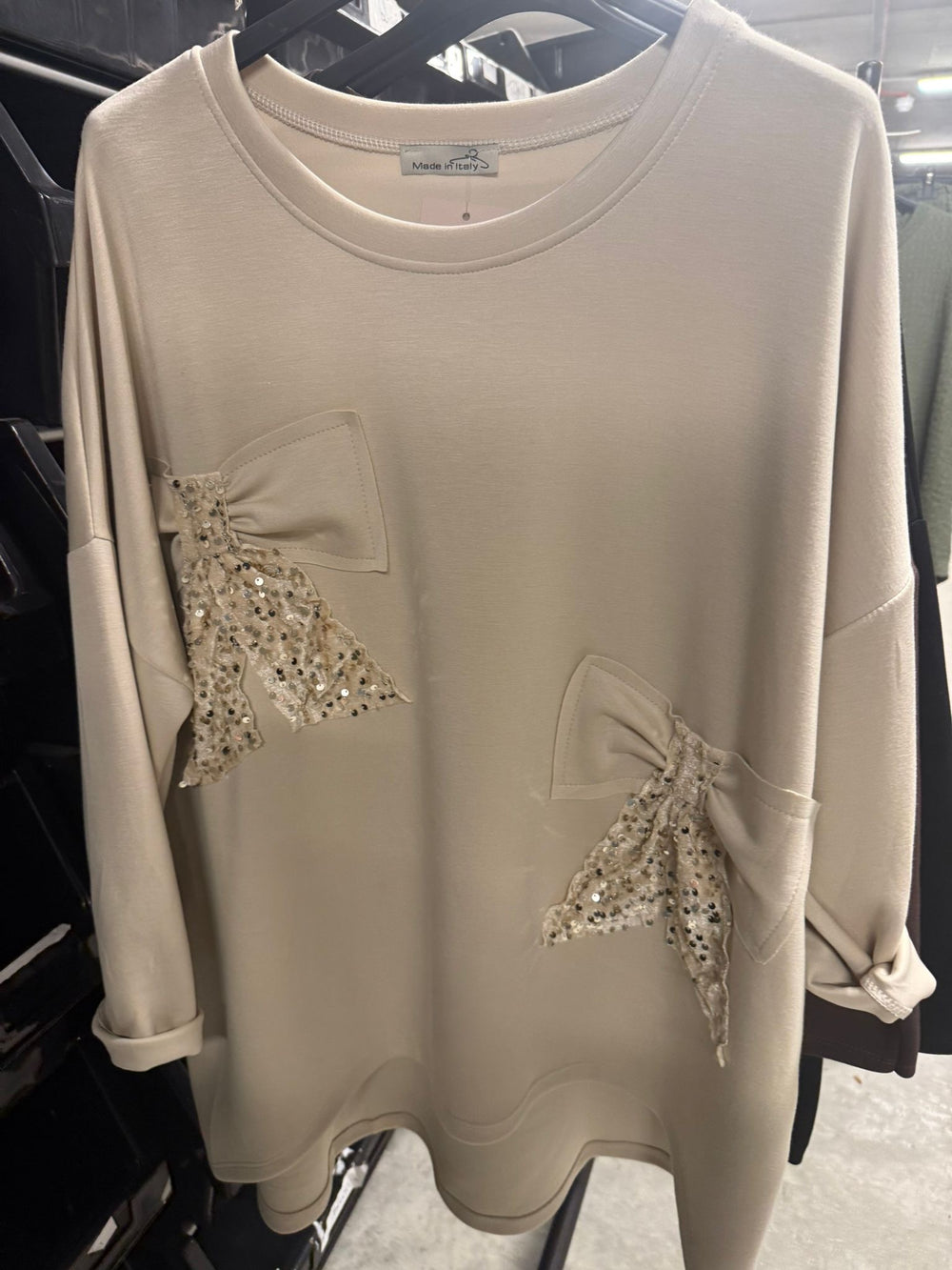 Gabby Bow Jumper - Blush Boutique Essex