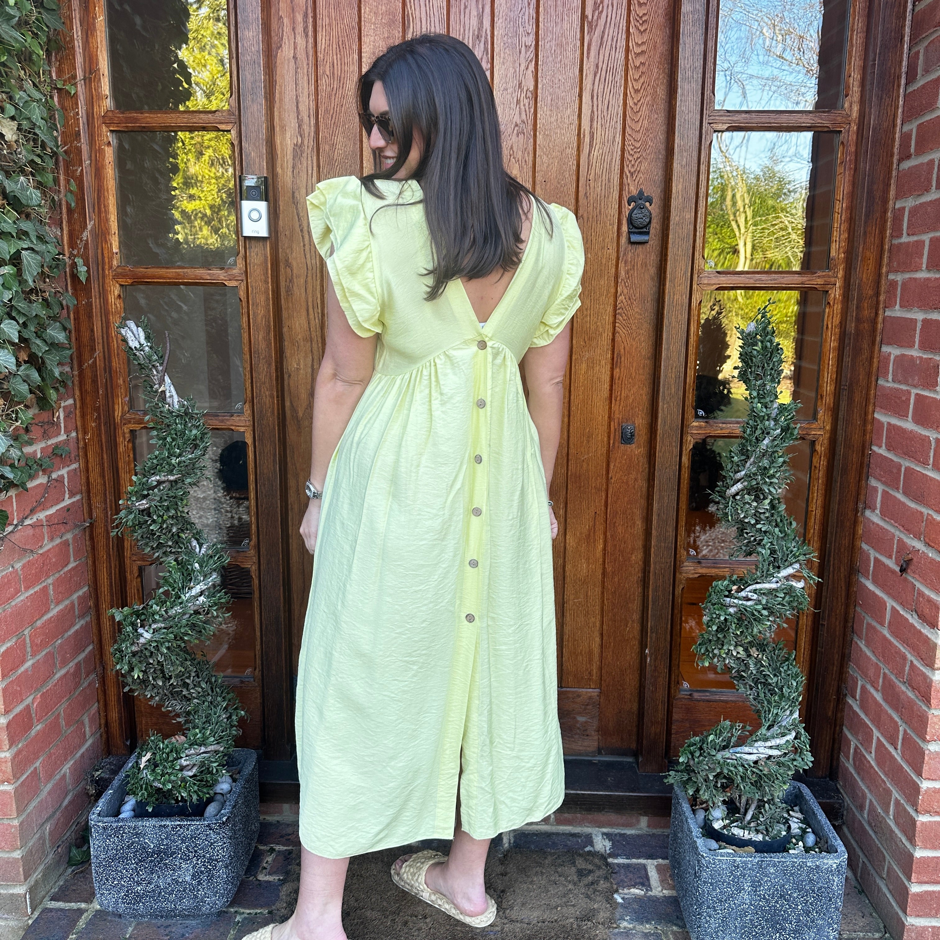 Sam Button Dress - Blush Boutique Essex