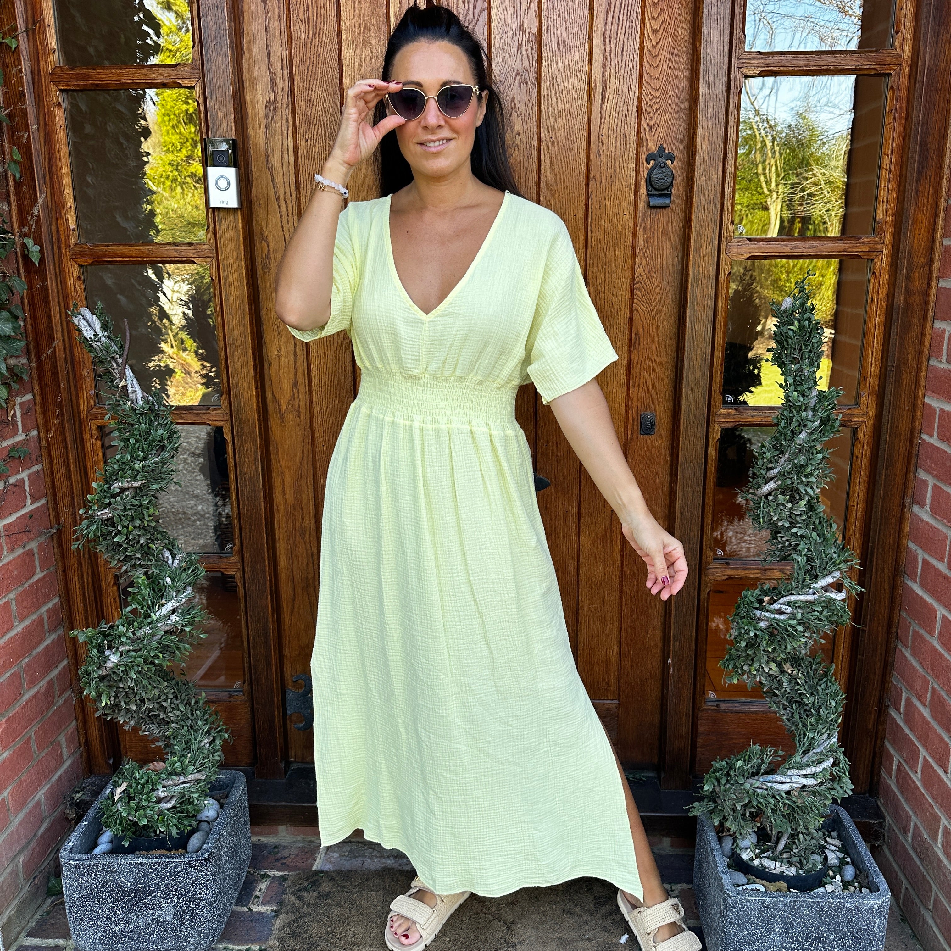 Chloe Cotton Cheesecloth Dress - Blush Boutique Essex