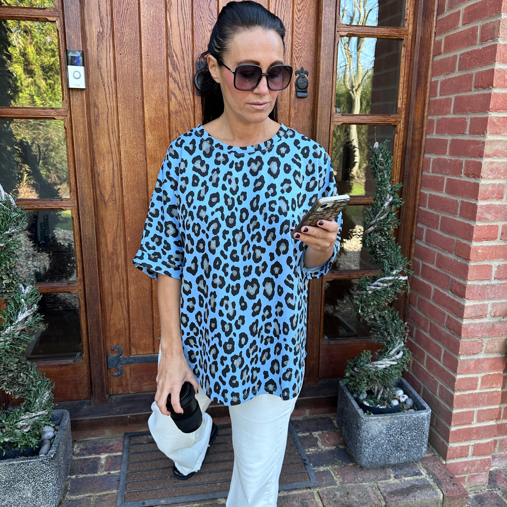 Juno Leopard Scuba Top - Blush Boutique Essex