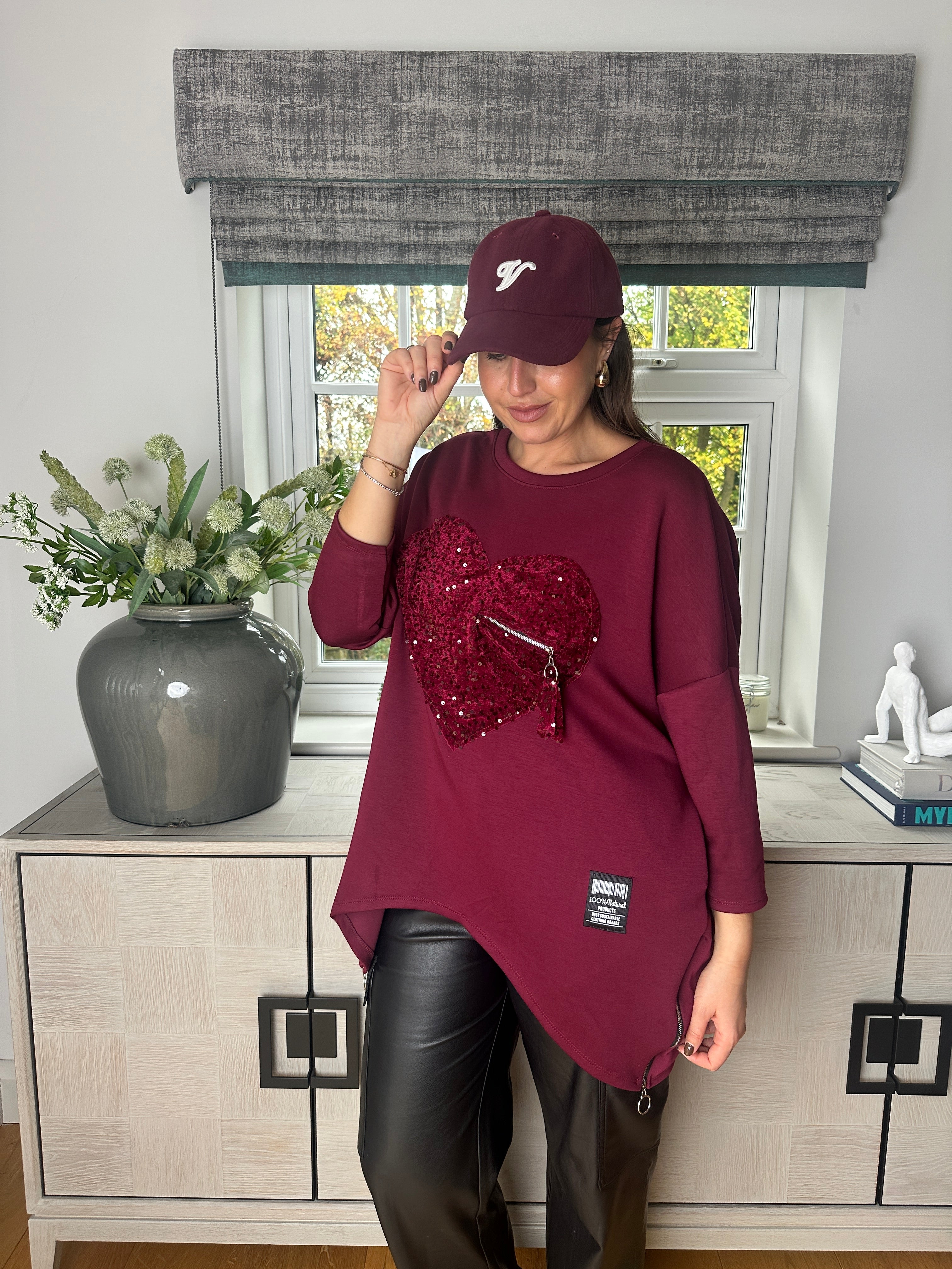 Howie Heart Sweatshirt - Blush Boutique Essex