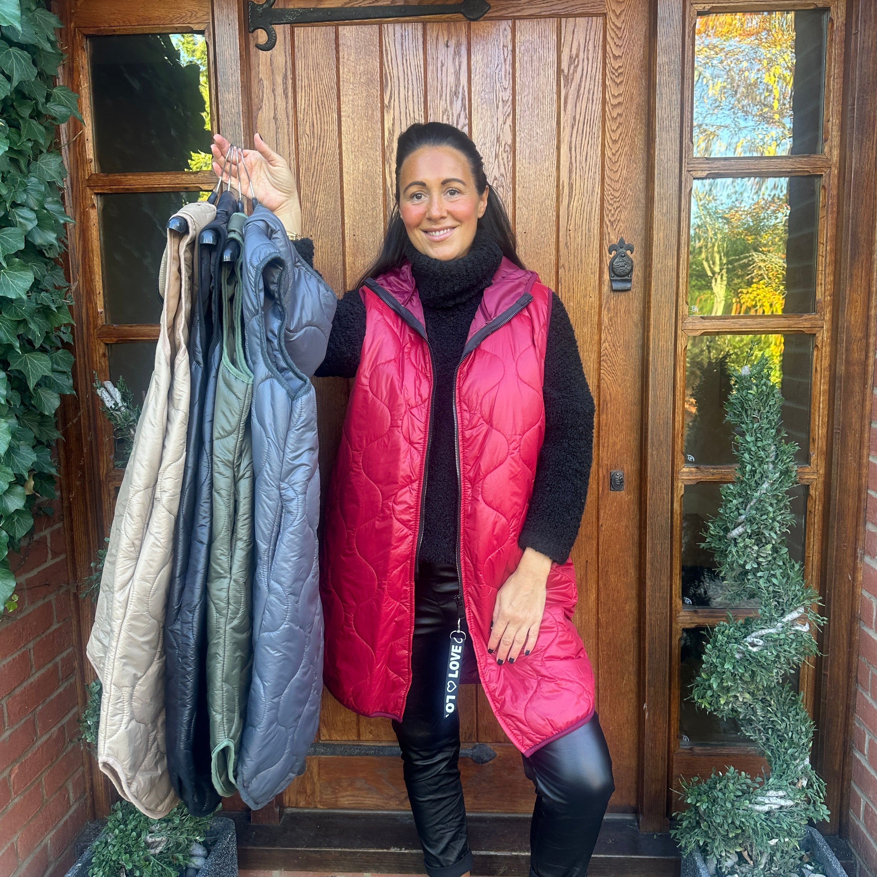 Love Quilted Body Warmer - Blush Boutique Essex
