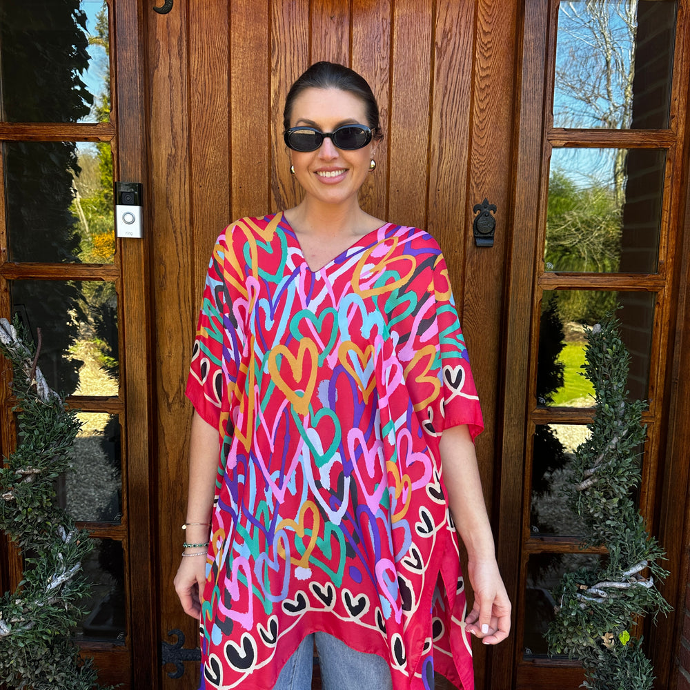 Hannah Heart Kaftan - Blush Boutique Essex