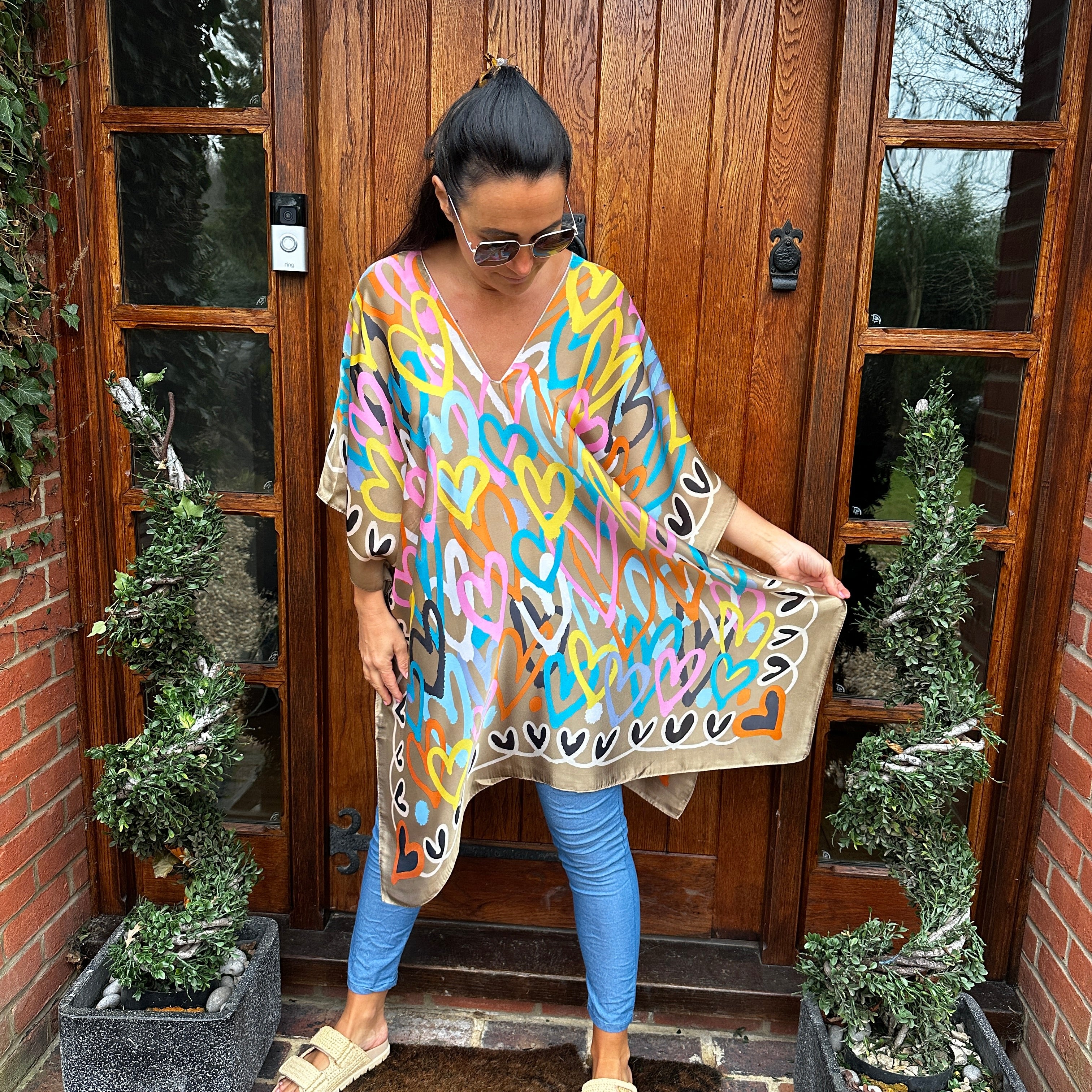 Hannah Heart Kaftan - Blush Boutique Essex