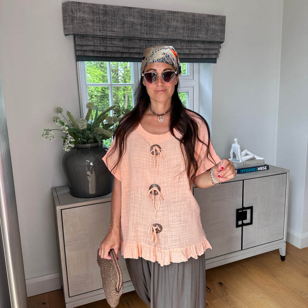 Lexie Button Top - Blush Boutique Essex