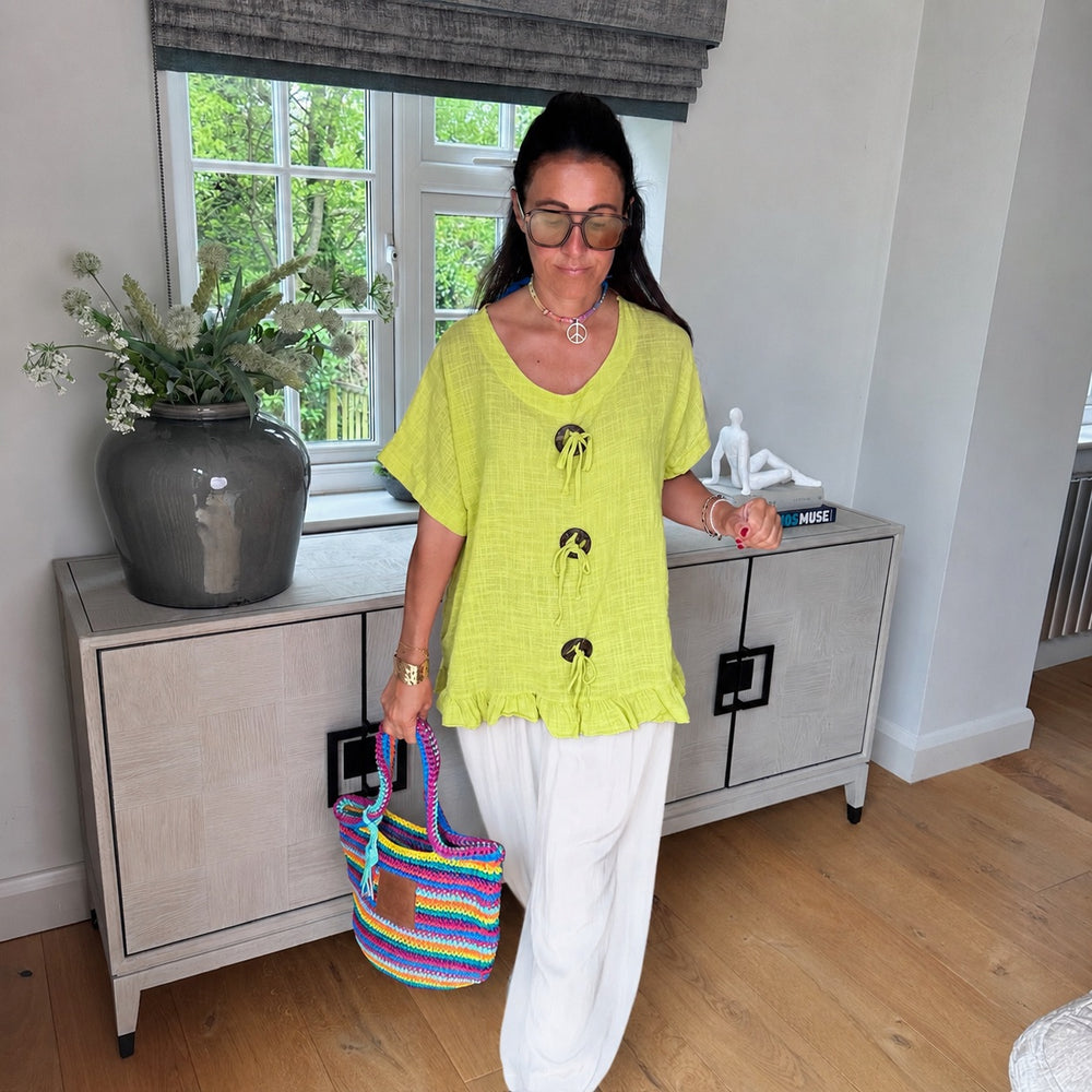 Lexie Button Top - Blush Boutique Essex