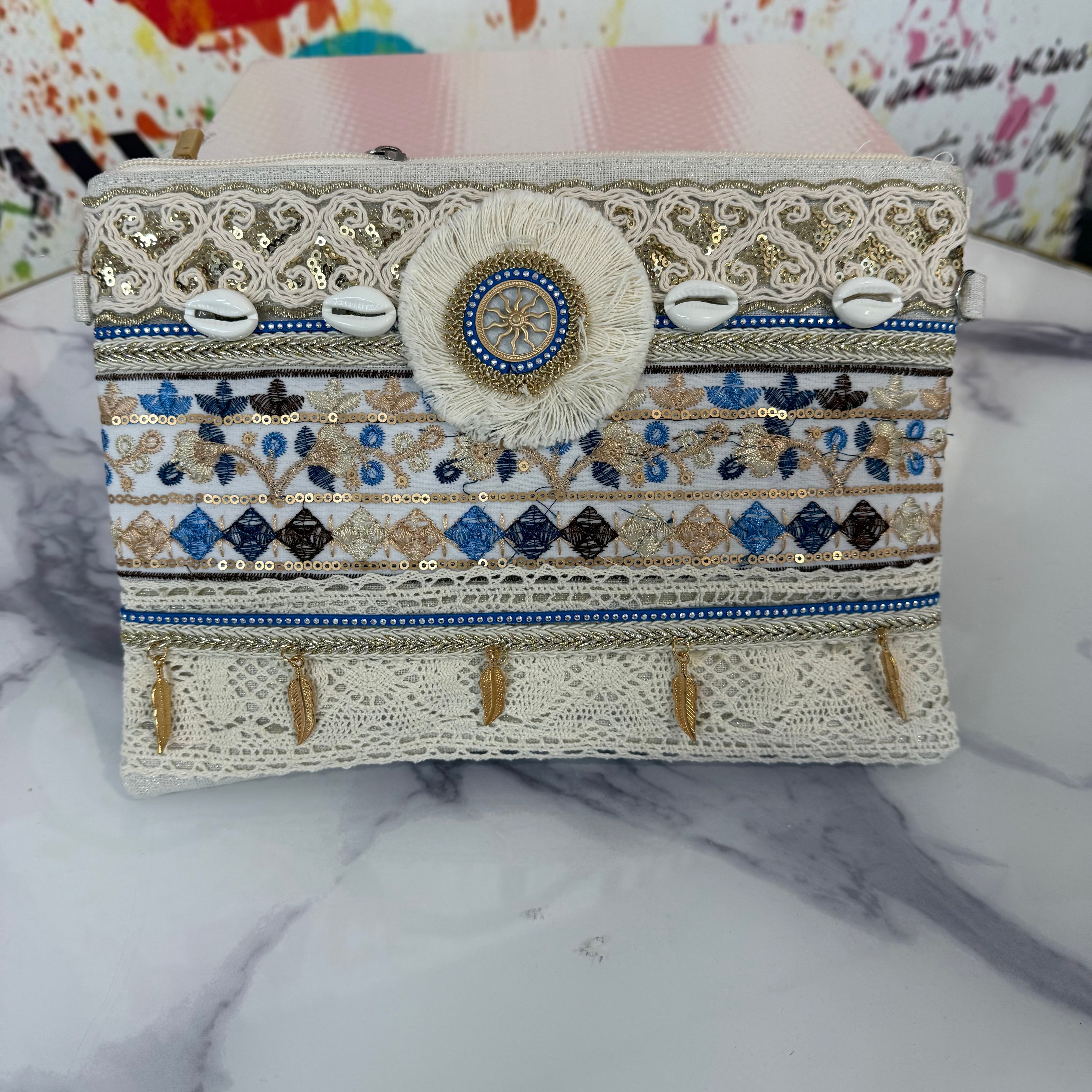 Hessian Clutch Bags - Blush Boutique Essex