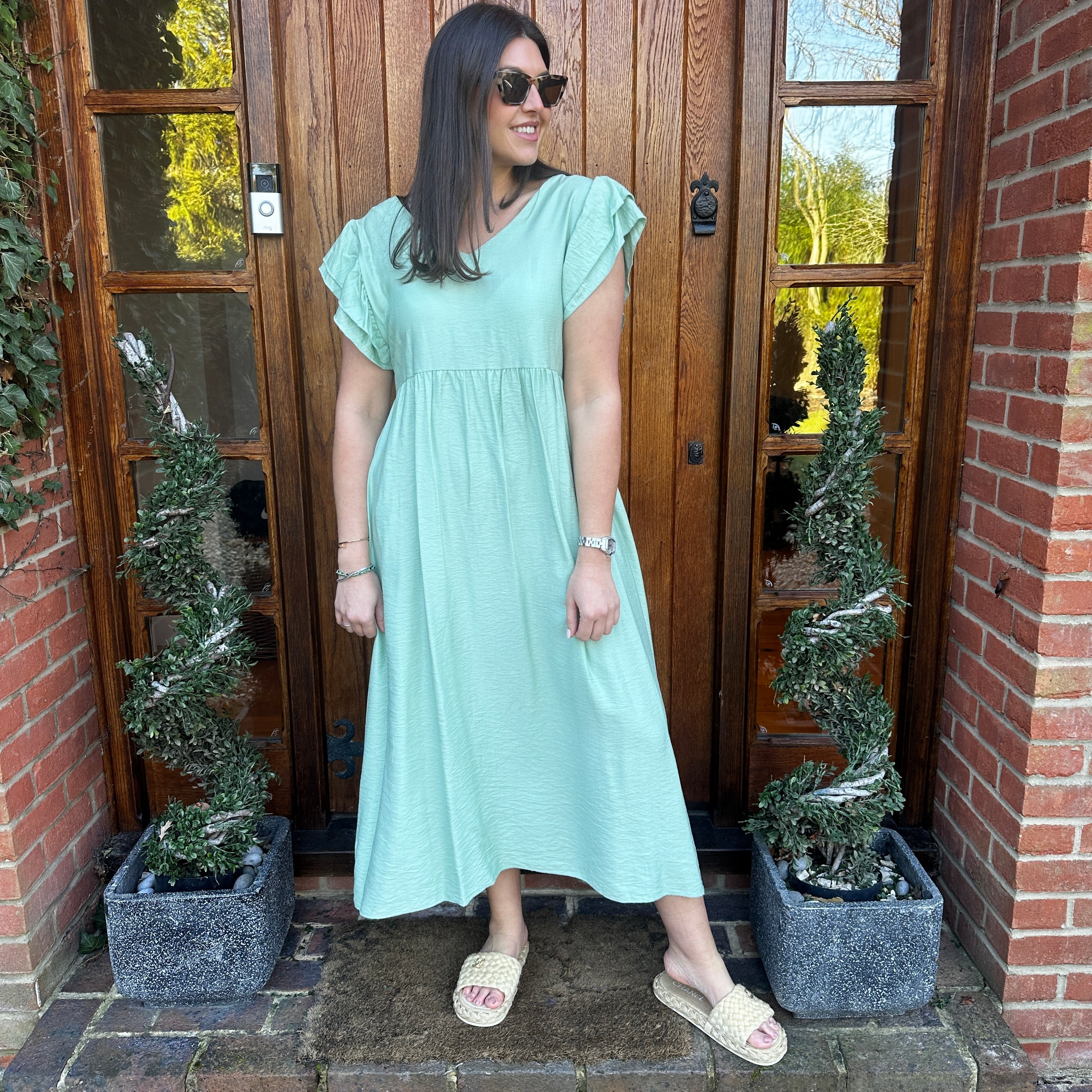 Sam Button Dress - Blush Boutique Essex