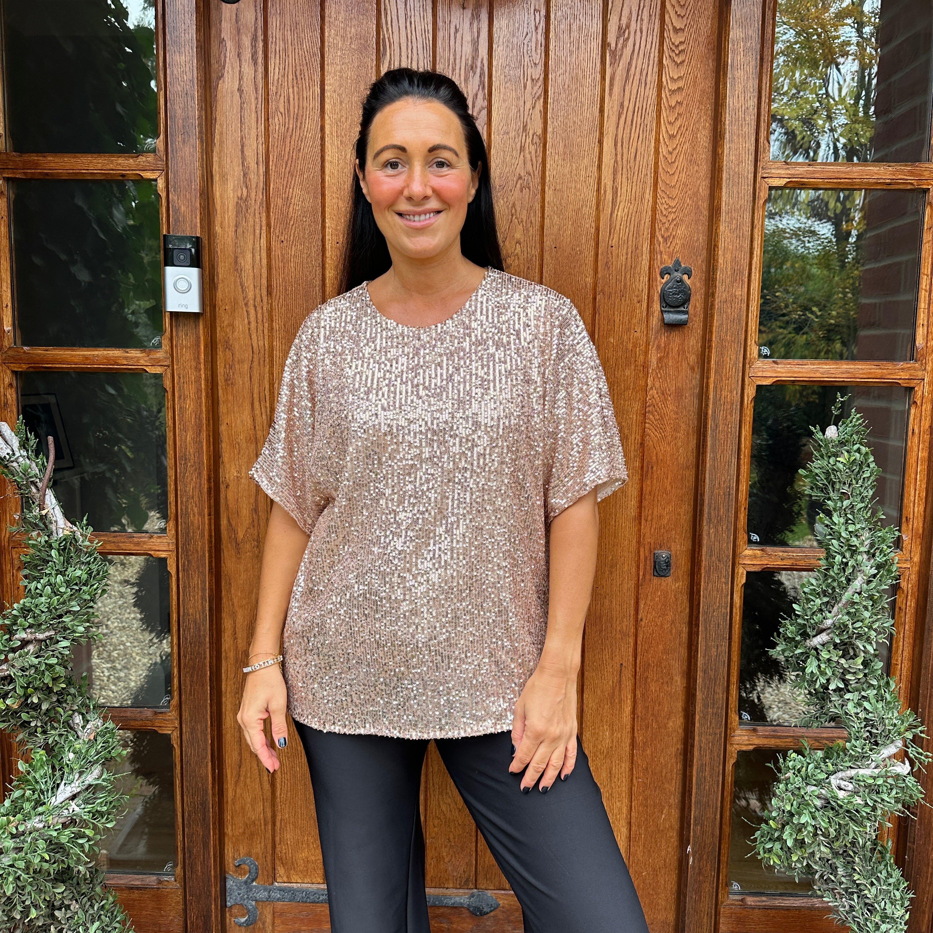 Noel Sequin Top - Blush Boutique Essex