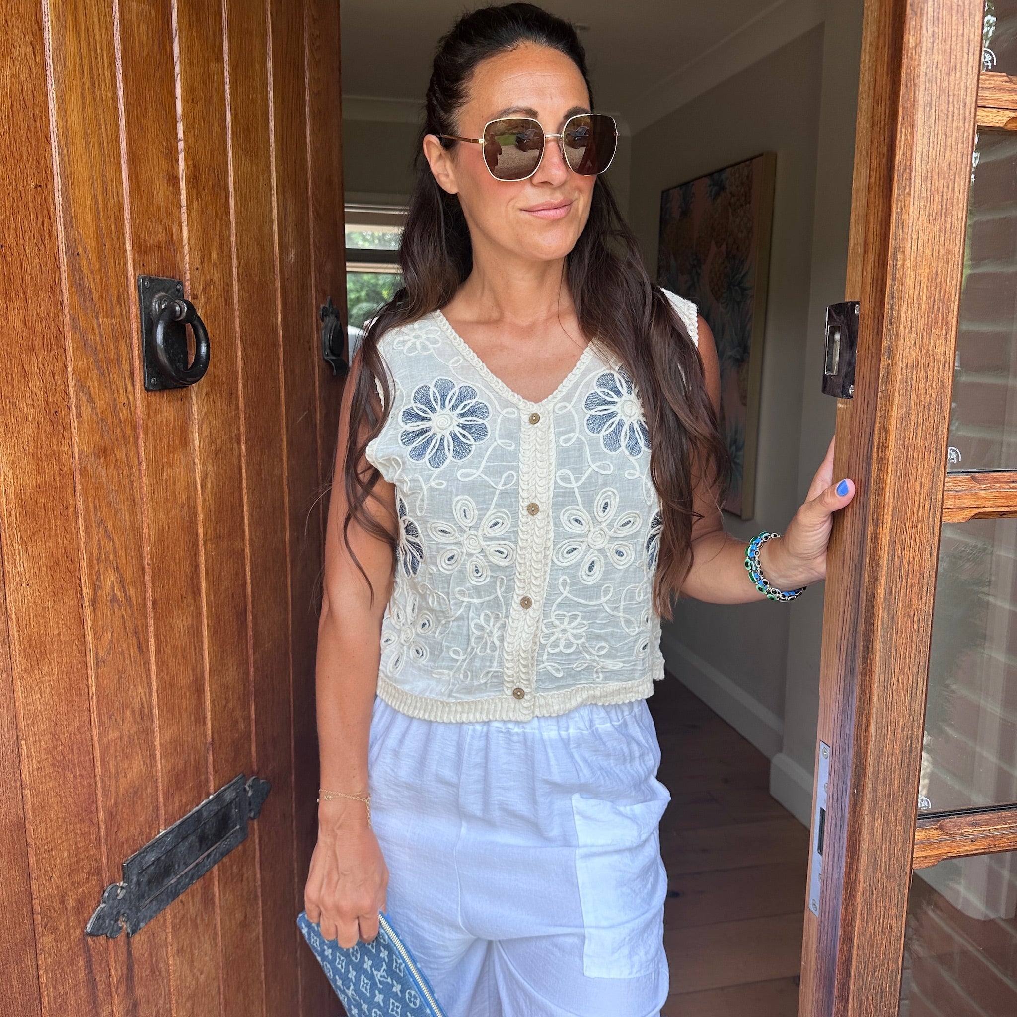 Daisy crochet waistcoat