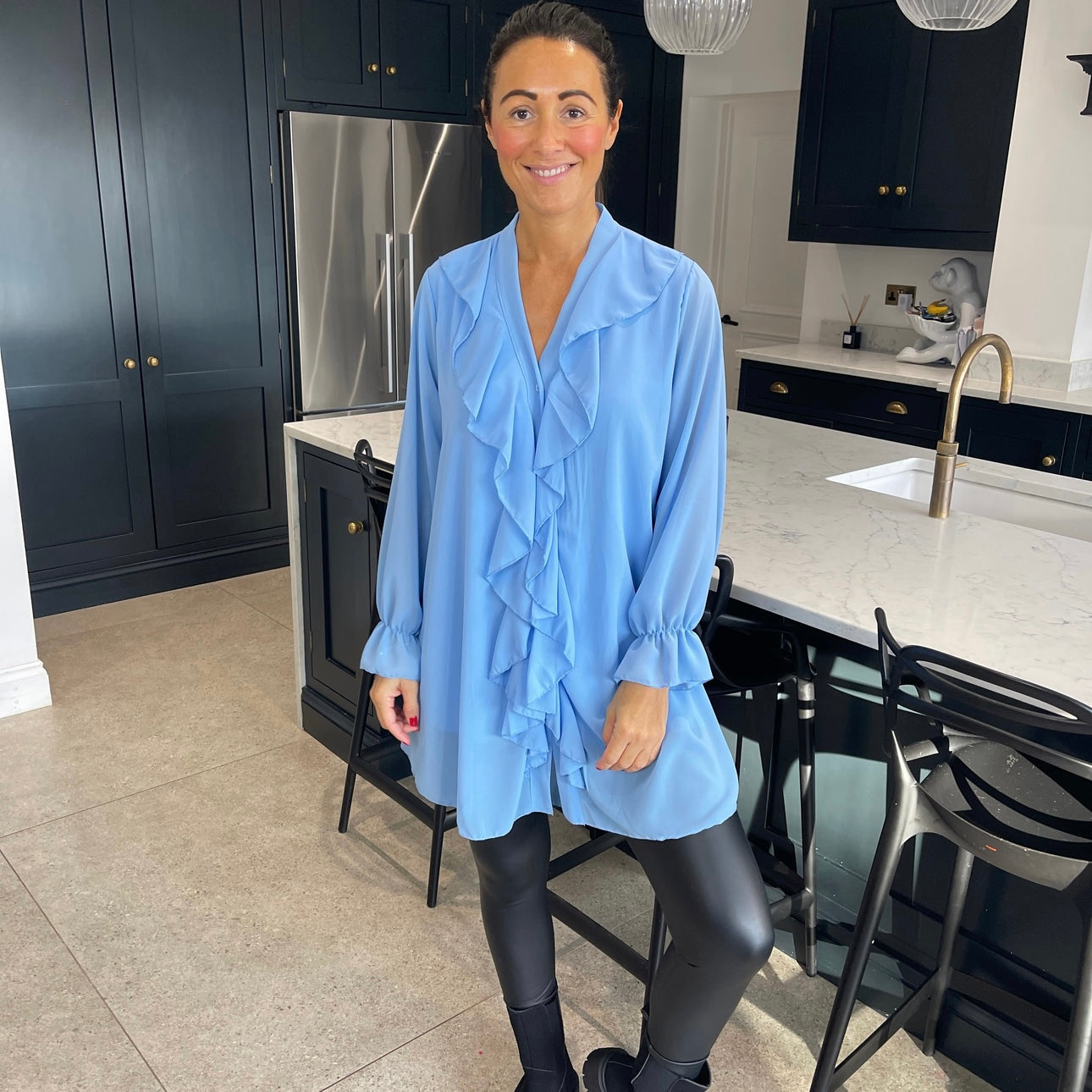 Santiago Frill Shirt - Blush Boutique Essex