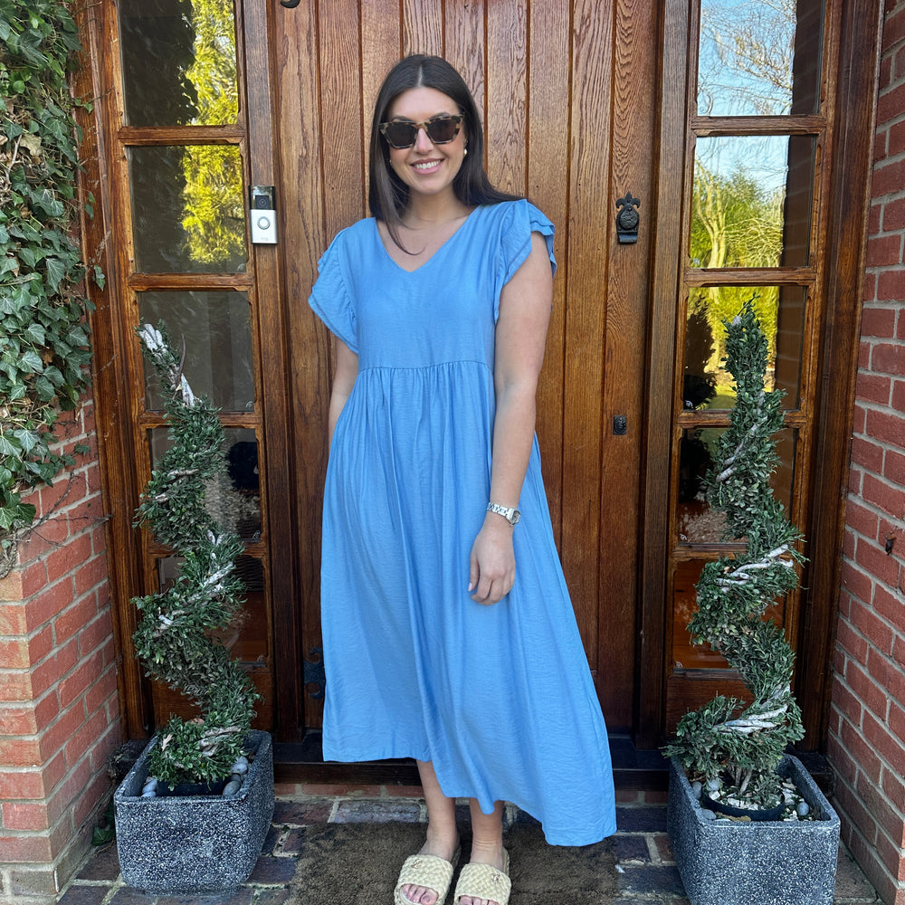Sam Button Dress - Blush Boutique Essex
