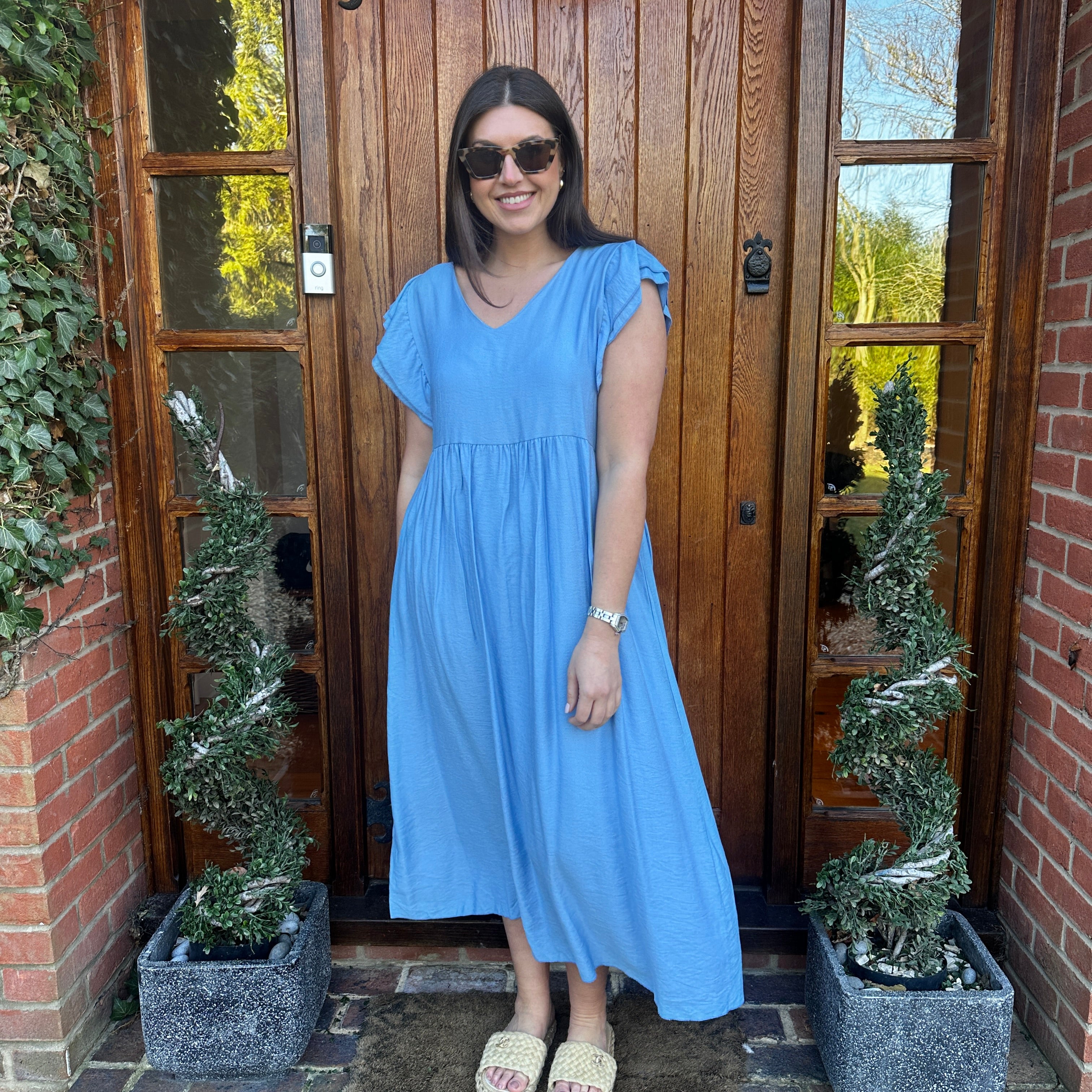 Sam Button Dress - Blush Boutique Essex