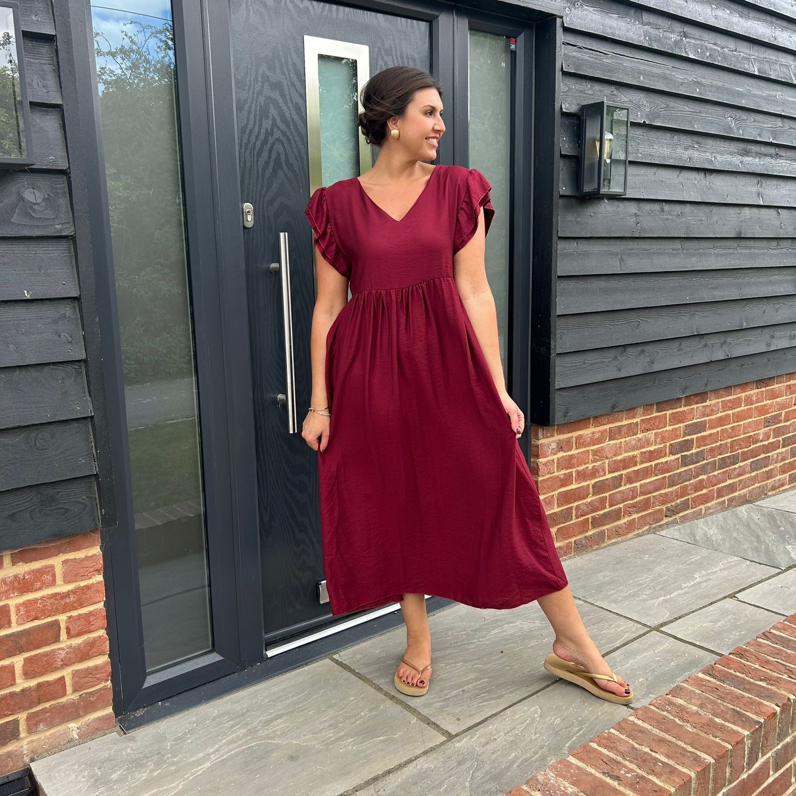 Sam Button Dress - Blush Boutique Essex