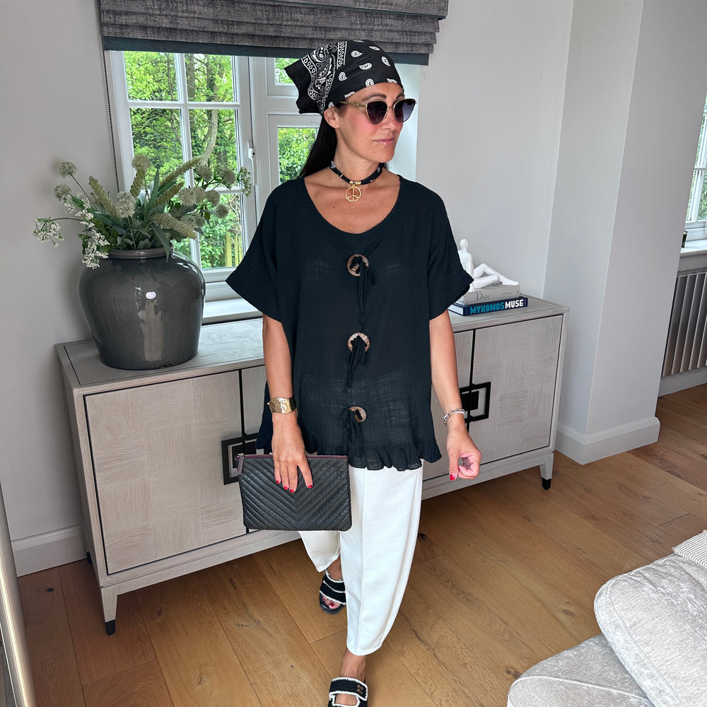 Lexie Button Top - Blush Boutique Essex