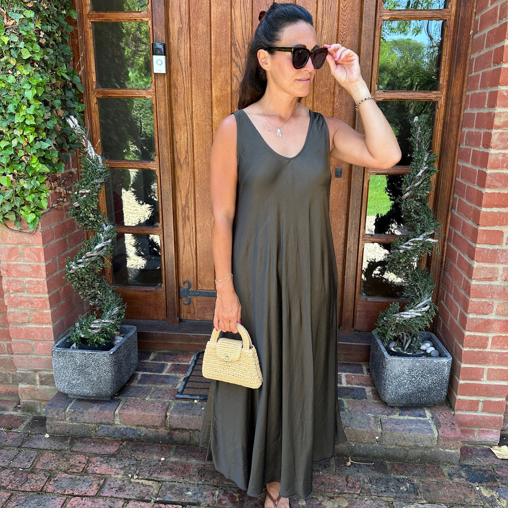 Claudia Satin Maxi