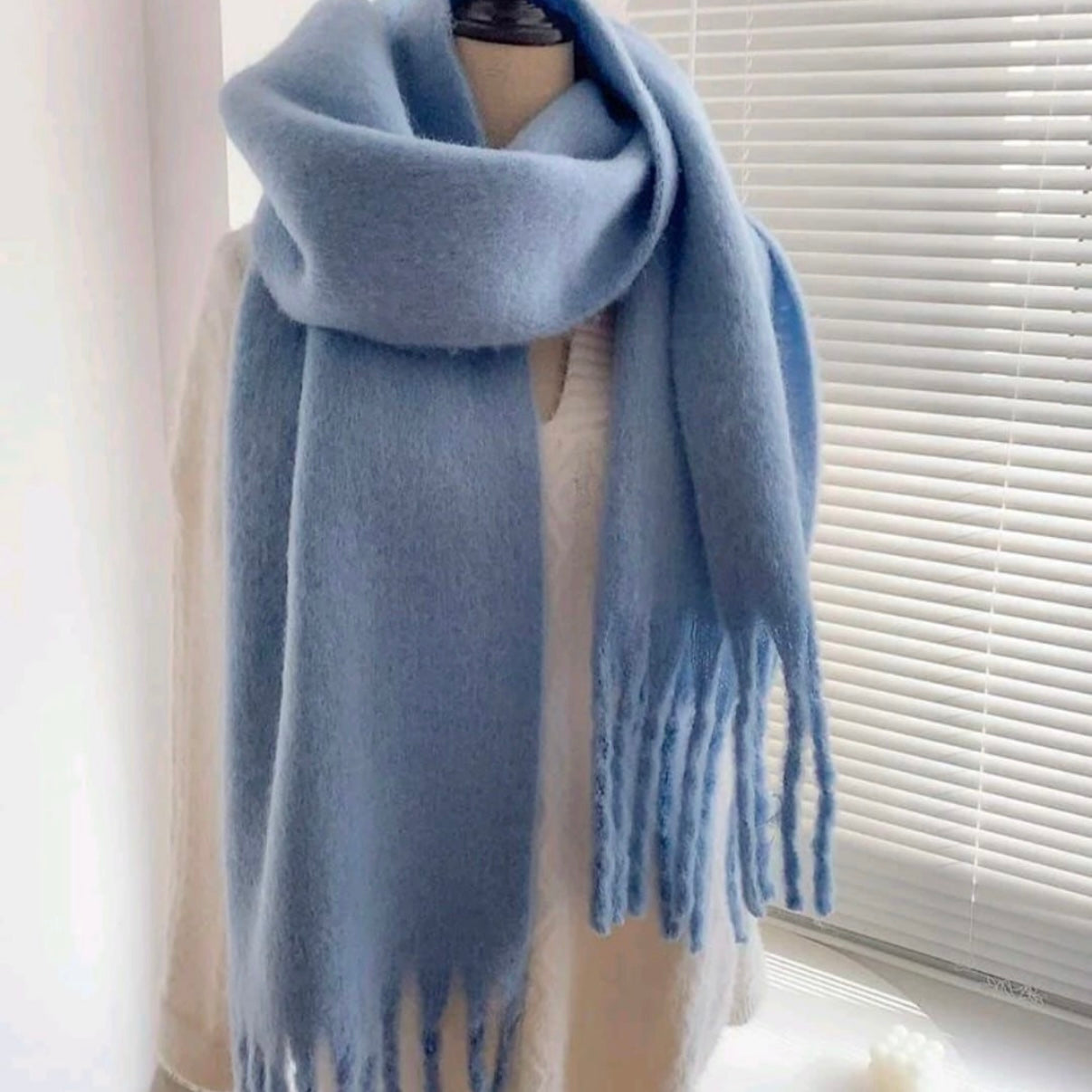 Chunky plain scarf - Blush Boutique Essex