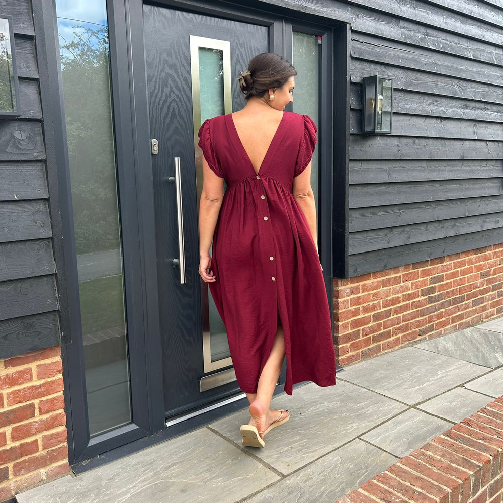 Sam Button Dress - Blush Boutique Essex