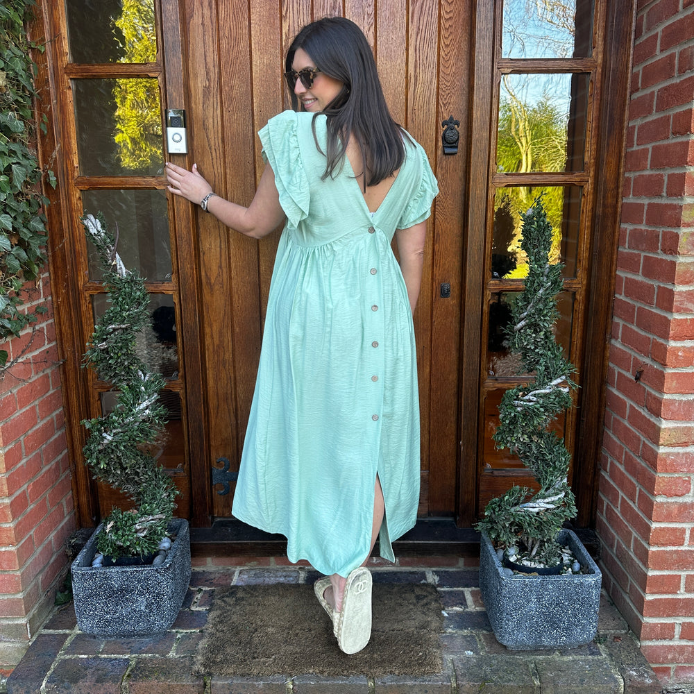 Sam Button Dress - Blush Boutique Essex