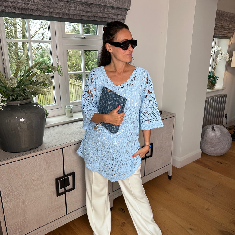 Roman Crochet Top - Blush Boutique Essex