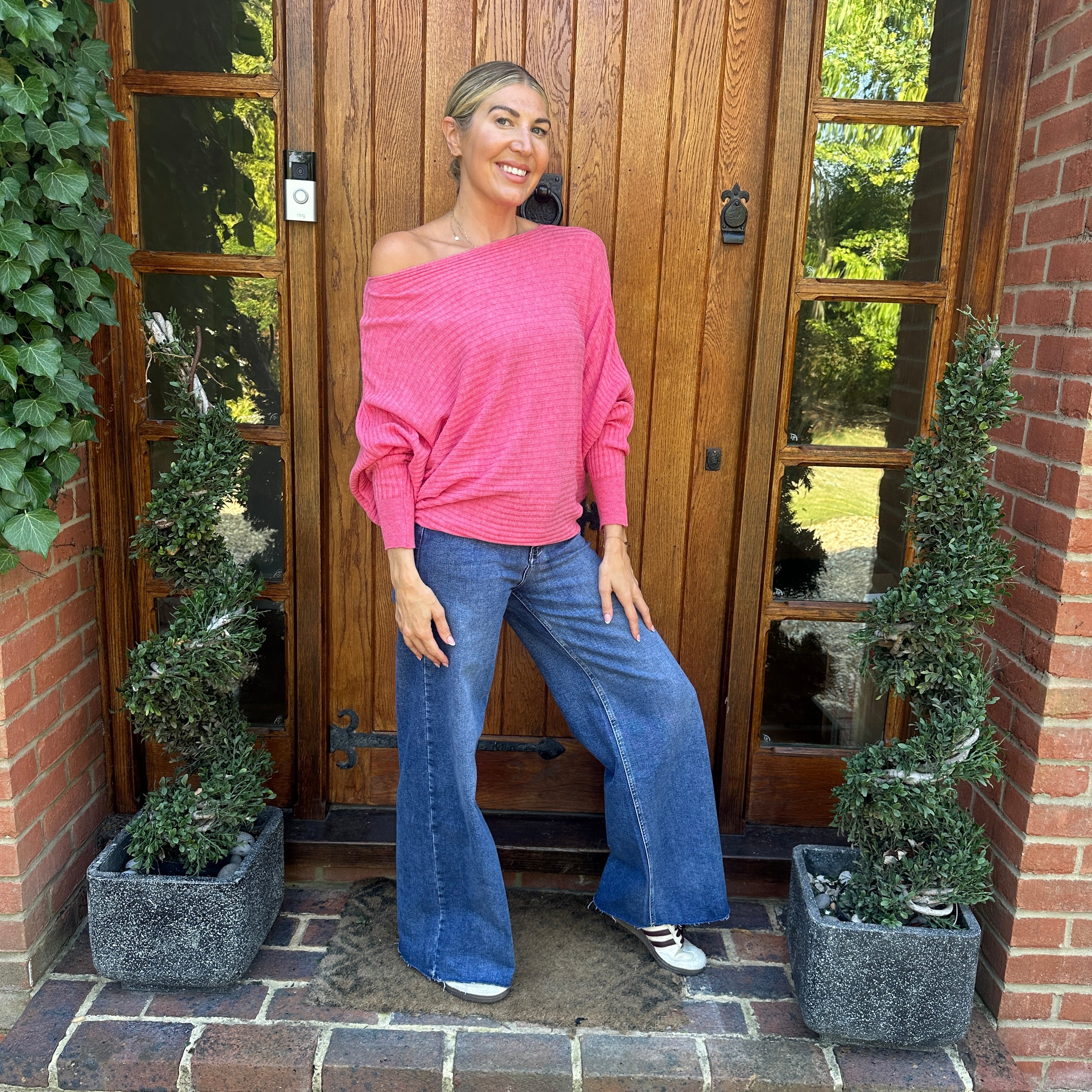 Sammie Ribbed Jumper - Blush Boutique Essex