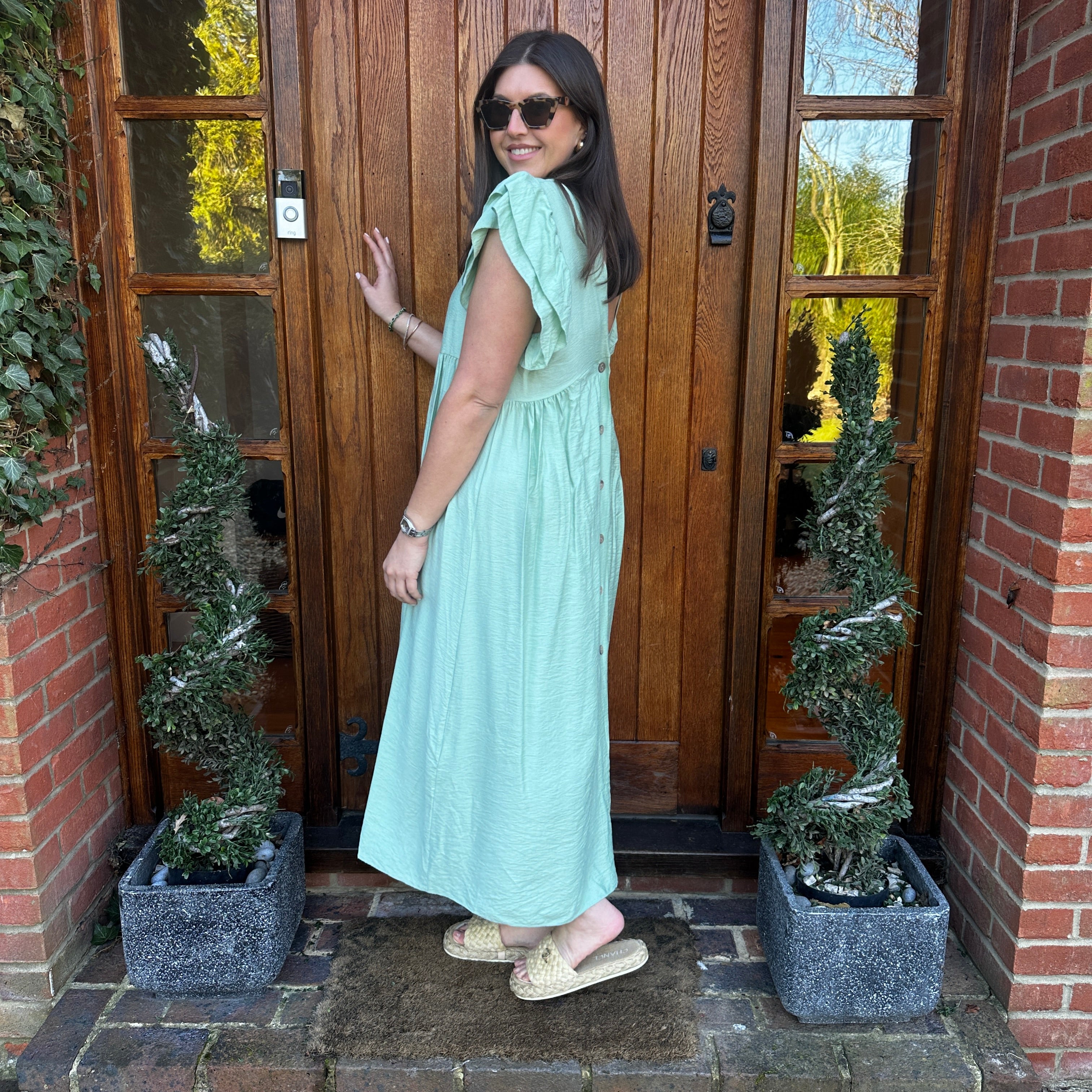 Sam Button Dress - Blush Boutique Essex