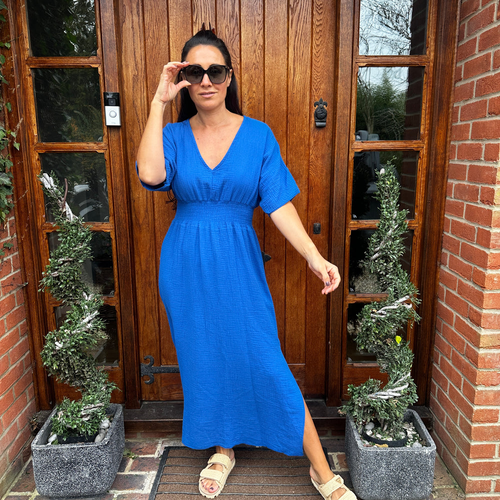 Chloe Cotton Cheesecloth Dress - Blush Boutique Essex
