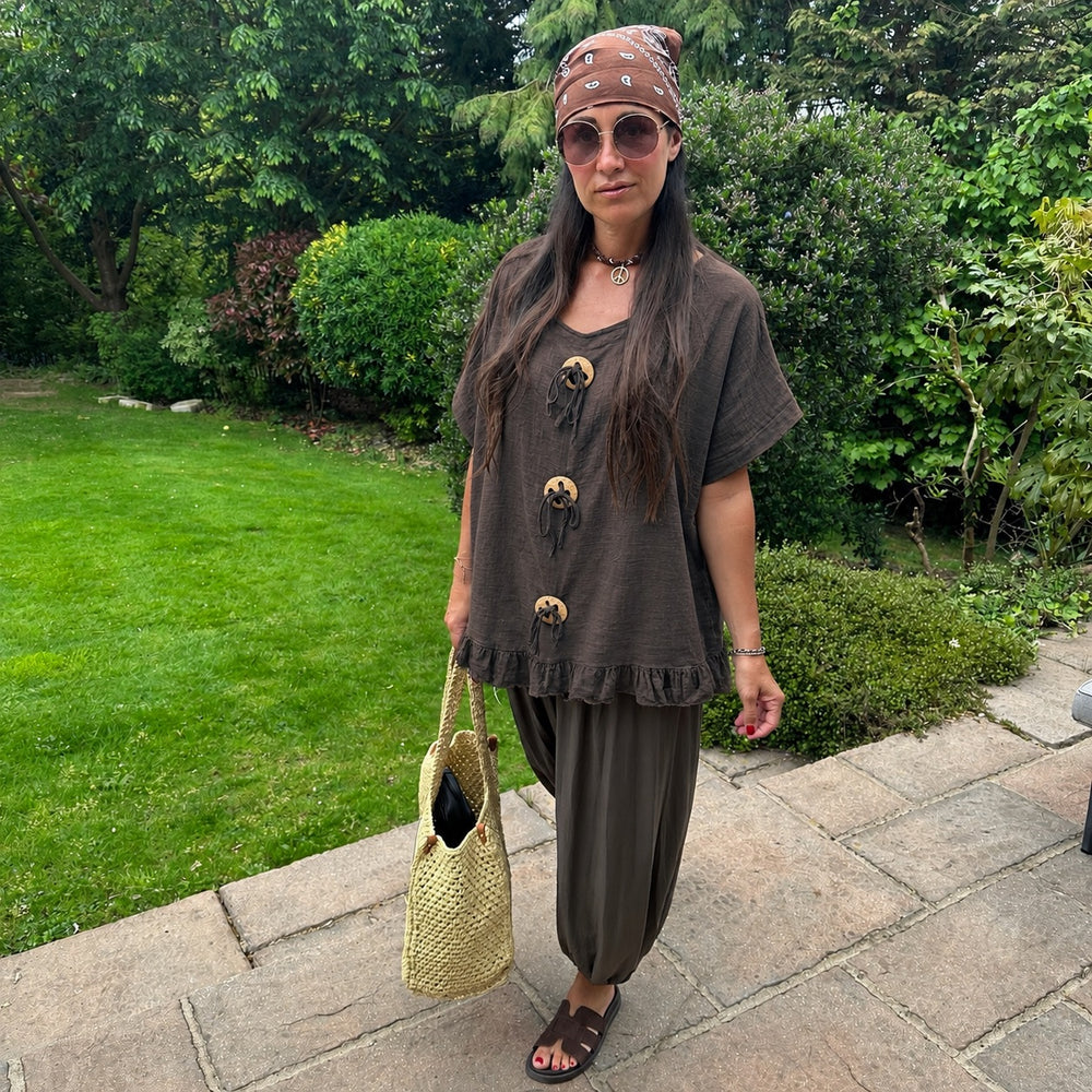 Lexie Button Top - Blush Boutique Essex