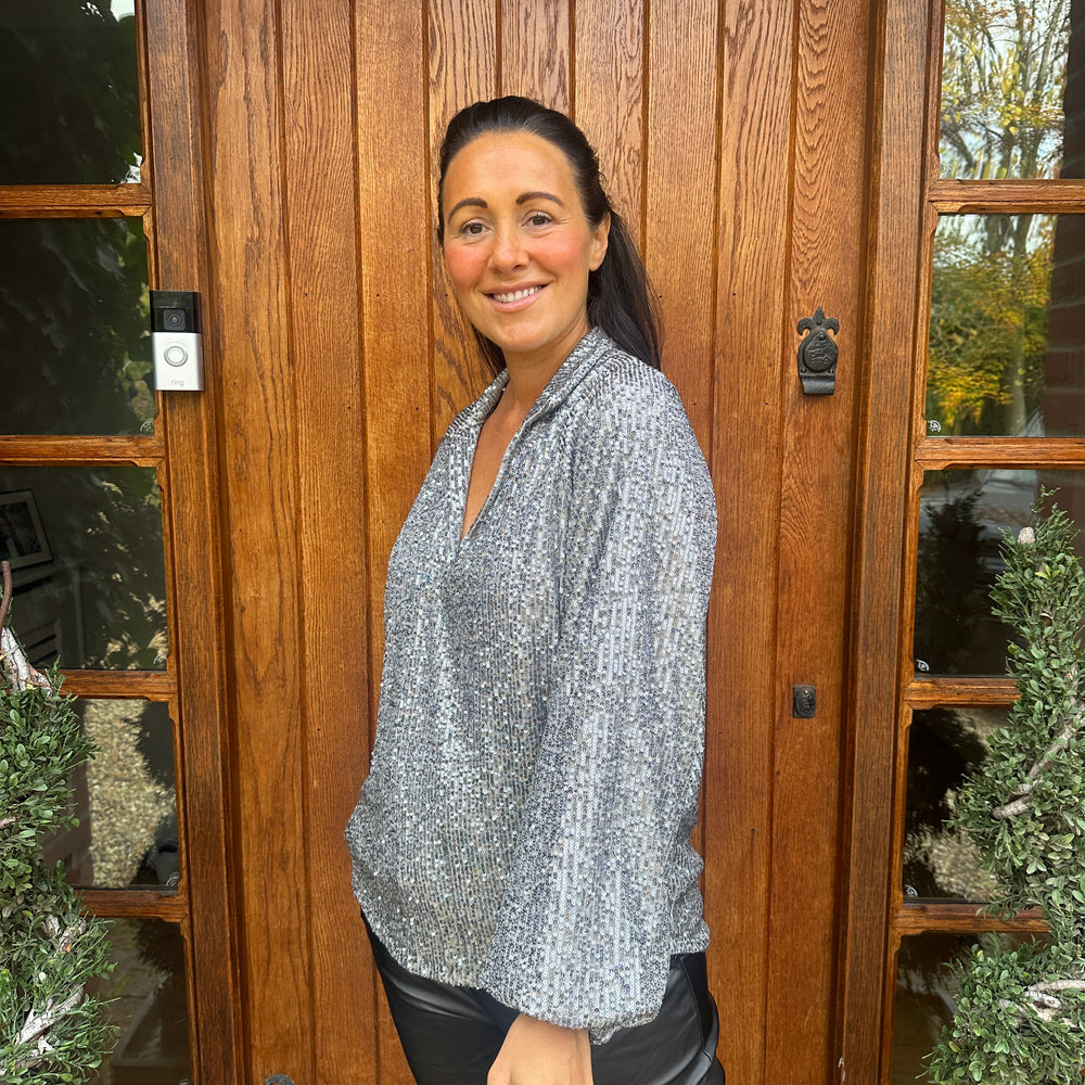 Gabrielle Sequin Top - Blush Boutique Essex