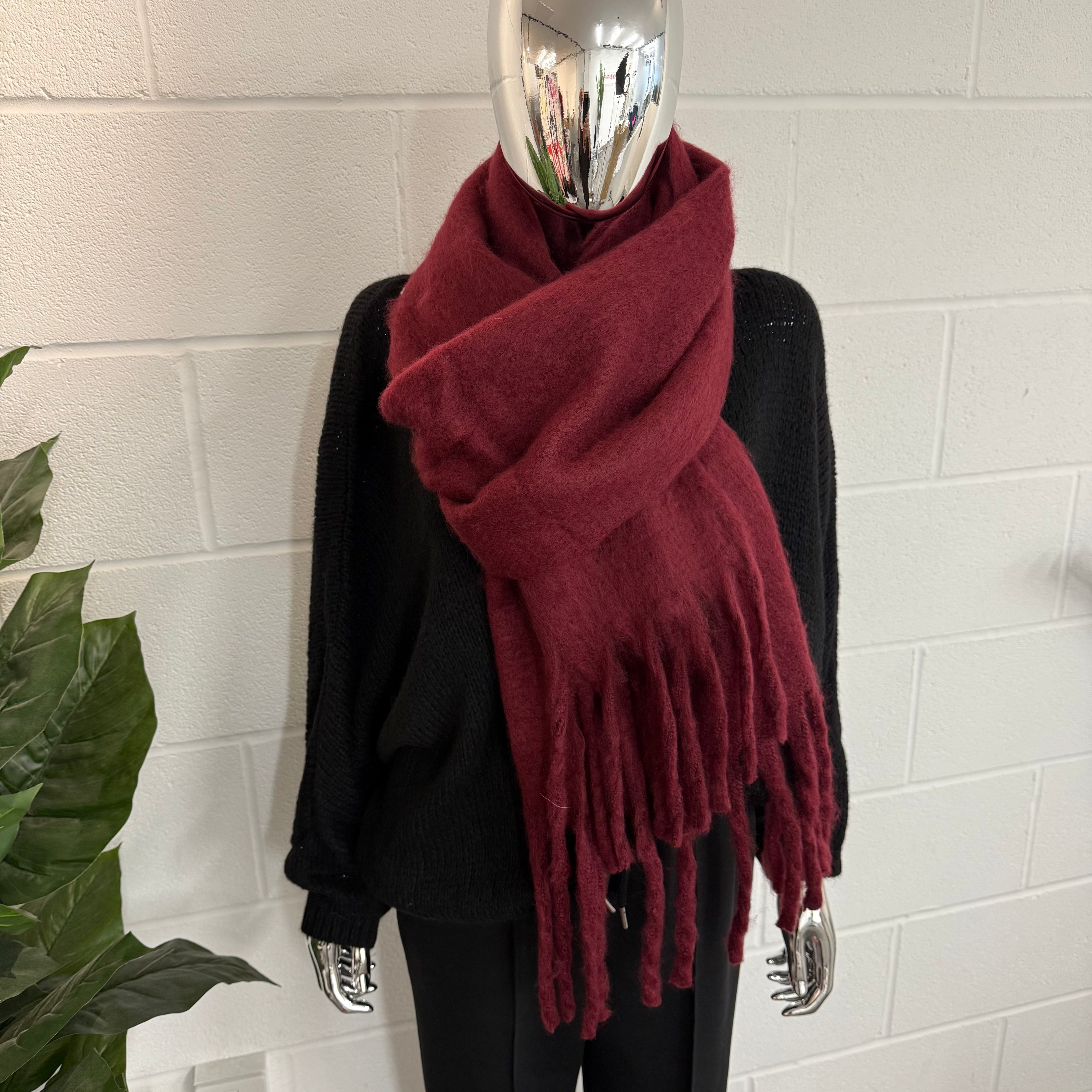 Chunky plain scarf