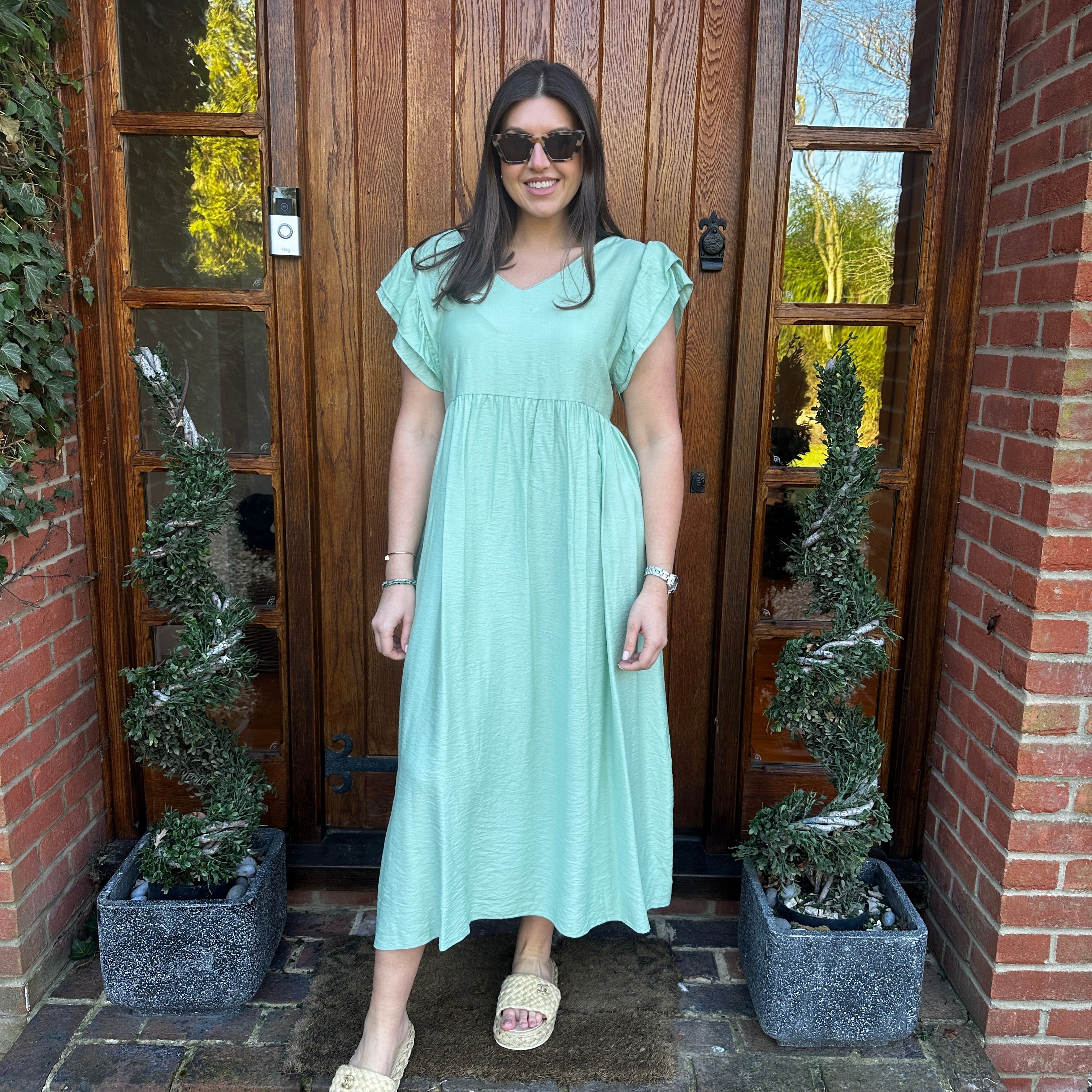 Sam Button Dress - Blush Boutique Essex