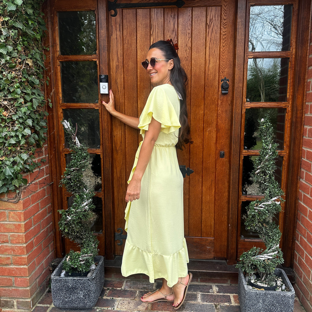 Rachel Ruffle Wrap Dress - Blush Boutique Essex