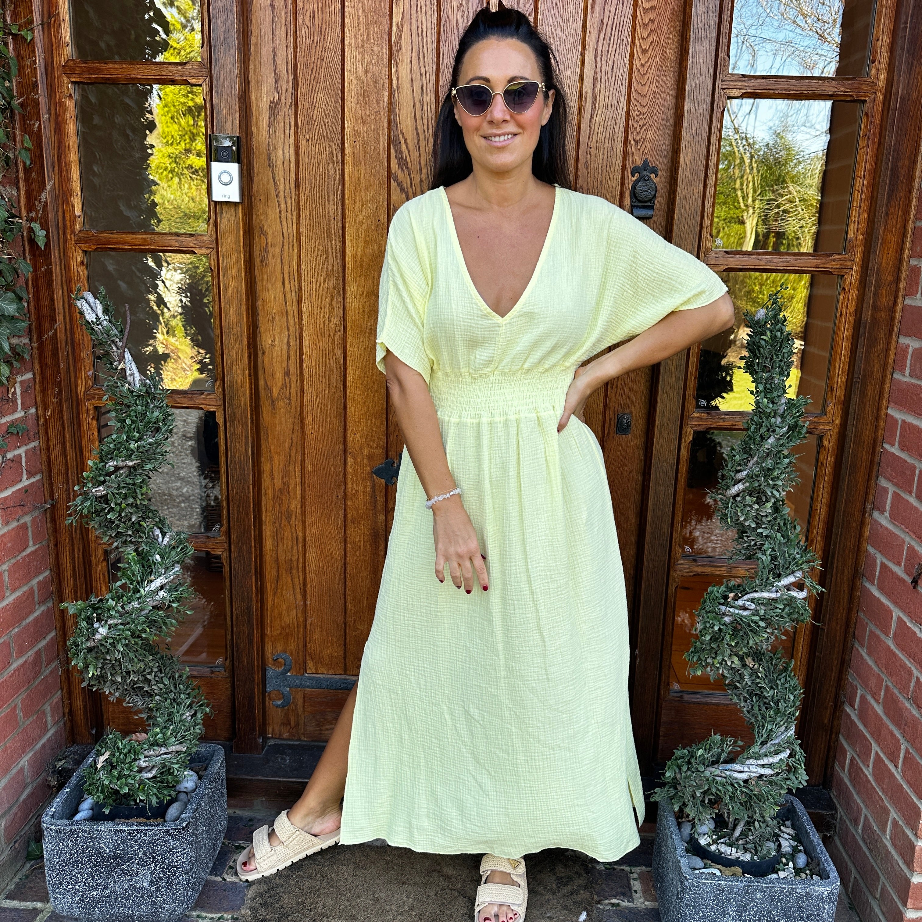 Chloe Cotton Cheesecloth Dress - Blush Boutique Essex