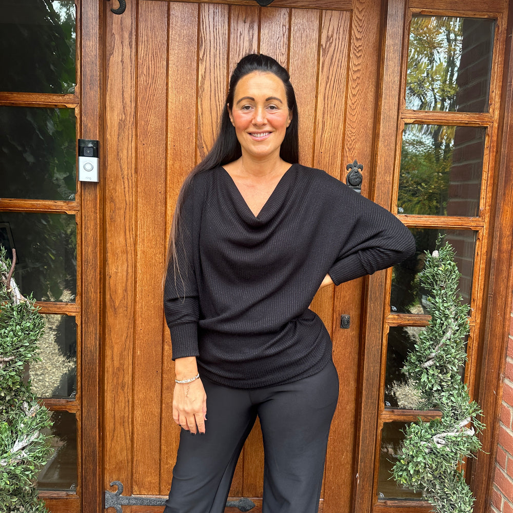 Dahlia Drape Top - Blush Boutique Essex