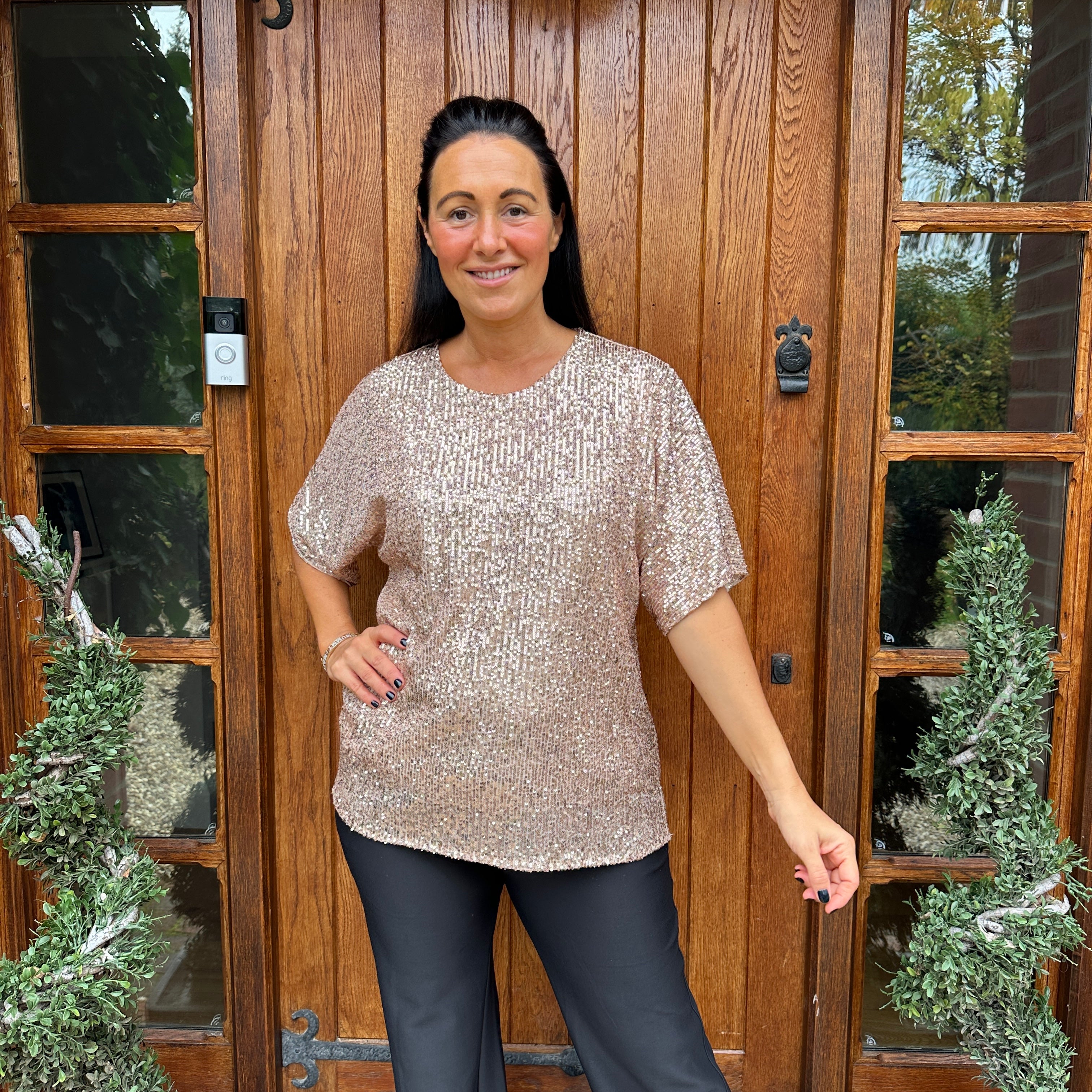 Noel Sequin Top - Blush Boutique Essex