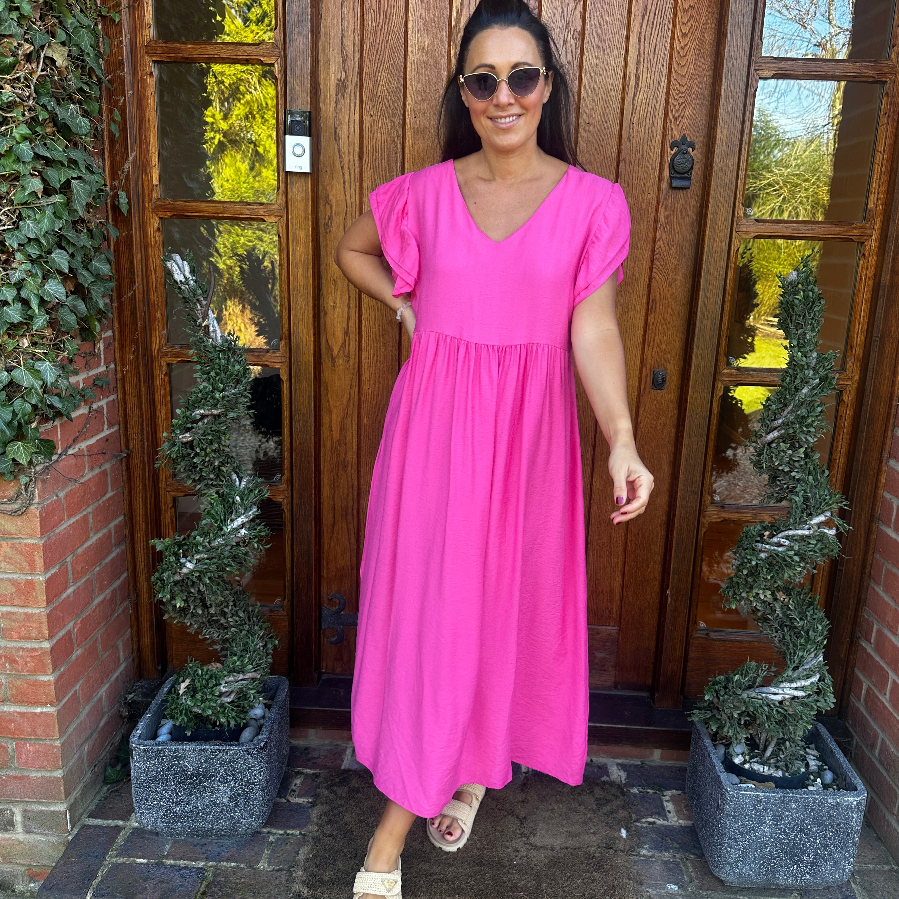 Sam Button Dress - Blush Boutique Essex
