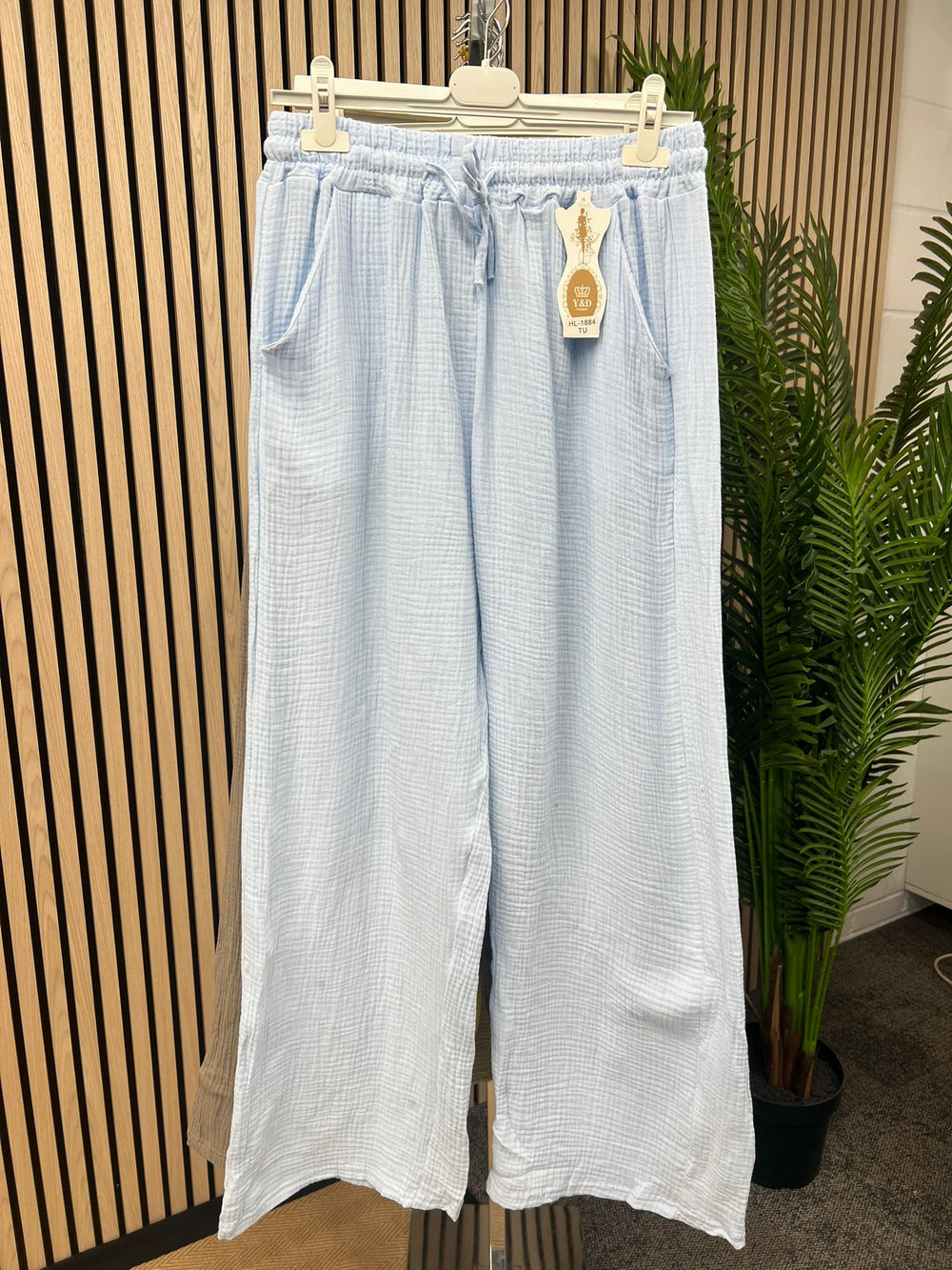 Noah Cheesecloth Trousers - Blush Boutique Essex