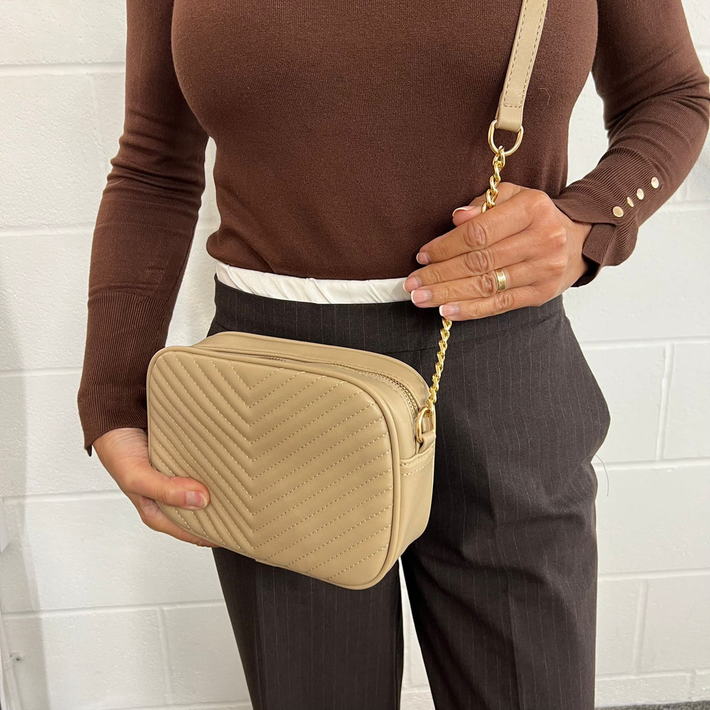 Chloe quilted camera bag - Blush Boutique Essex