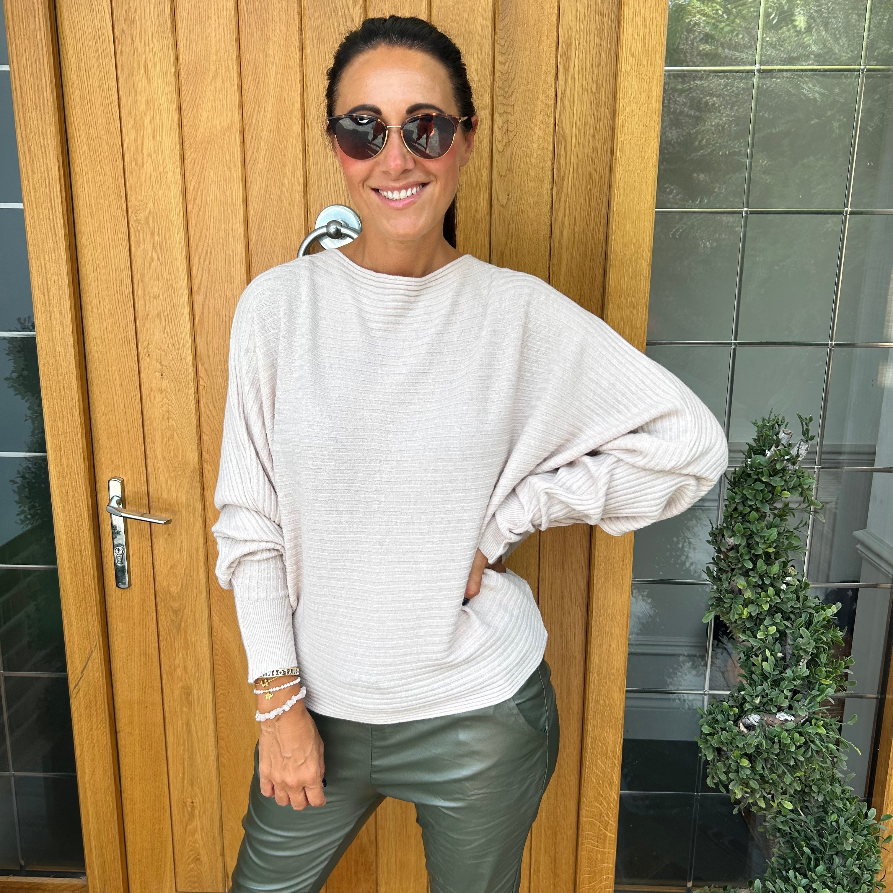 Sammie Ribbed Jumper - Blush Boutique Essex