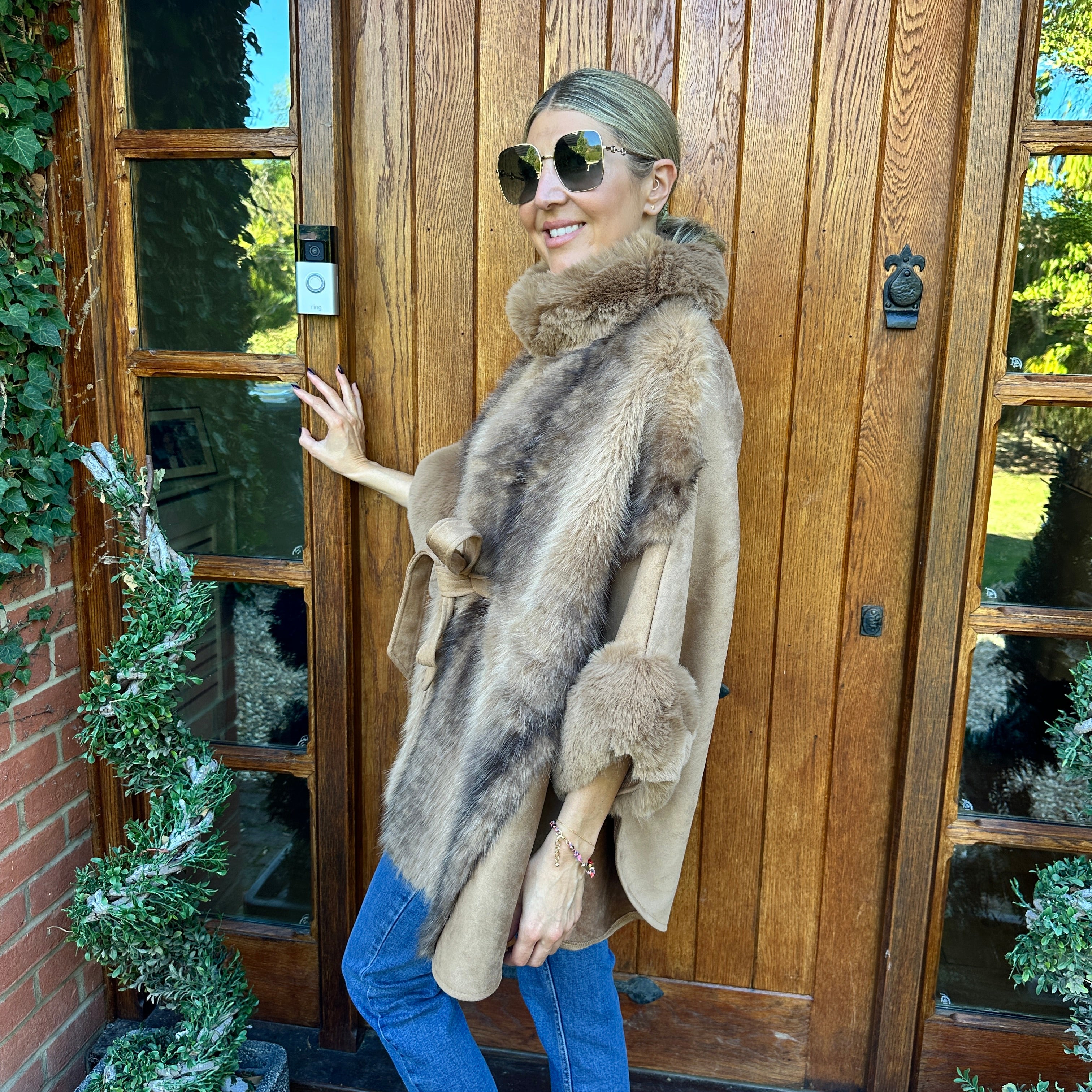 Sloane Faux Fur Cape