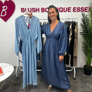 Remi Denim Maxi - Blush Boutique Essex