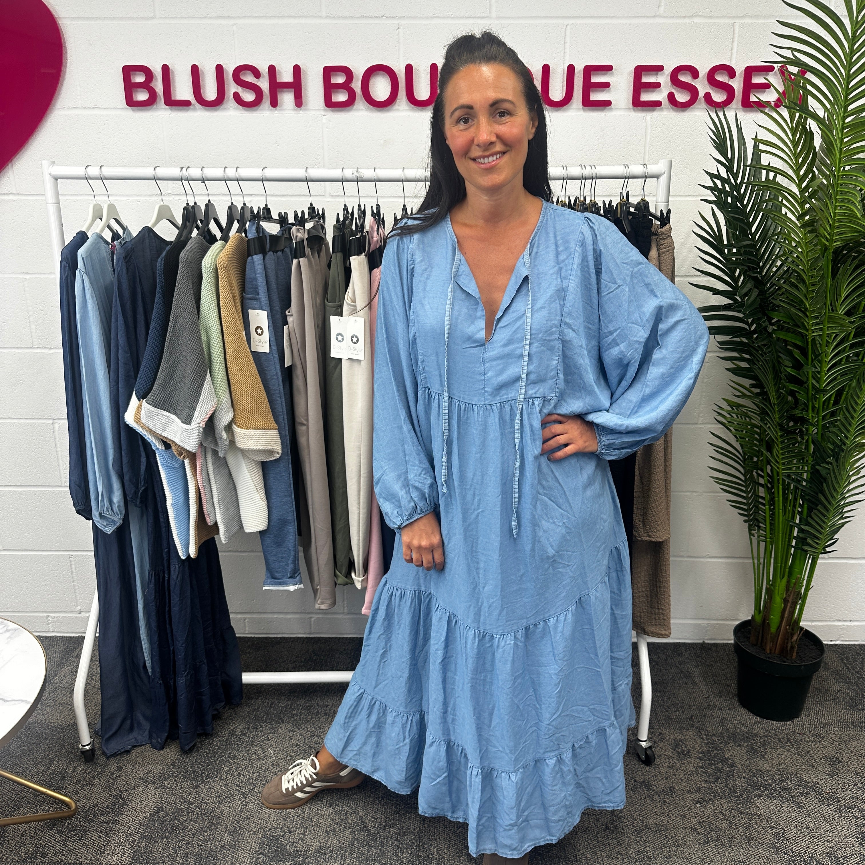 Florence Denim Dress - Blush Boutique Essex
