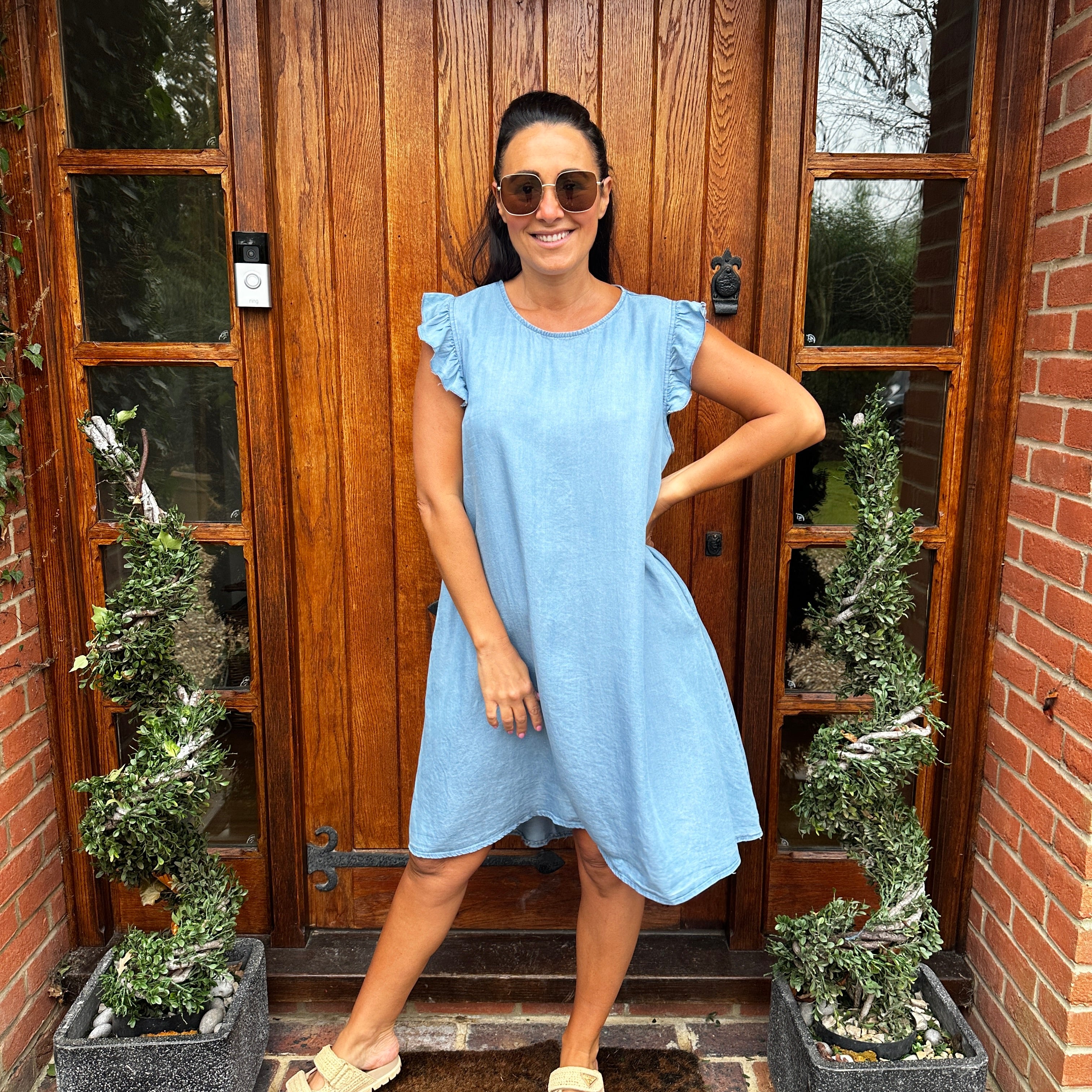 Dulce Denim Dress - Blush Boutique Essex