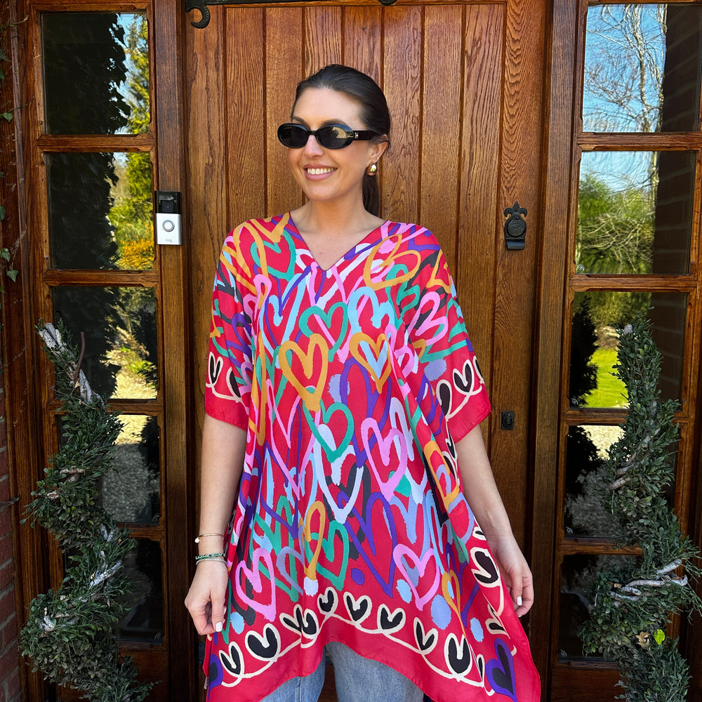 Hannah Heart Kaftan - Blush Boutique Essex