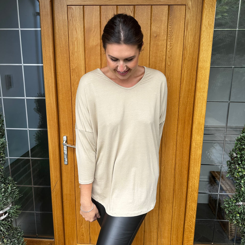 Long Sleeve Jamie Jersey T-Shirt - Blush Boutique Essex