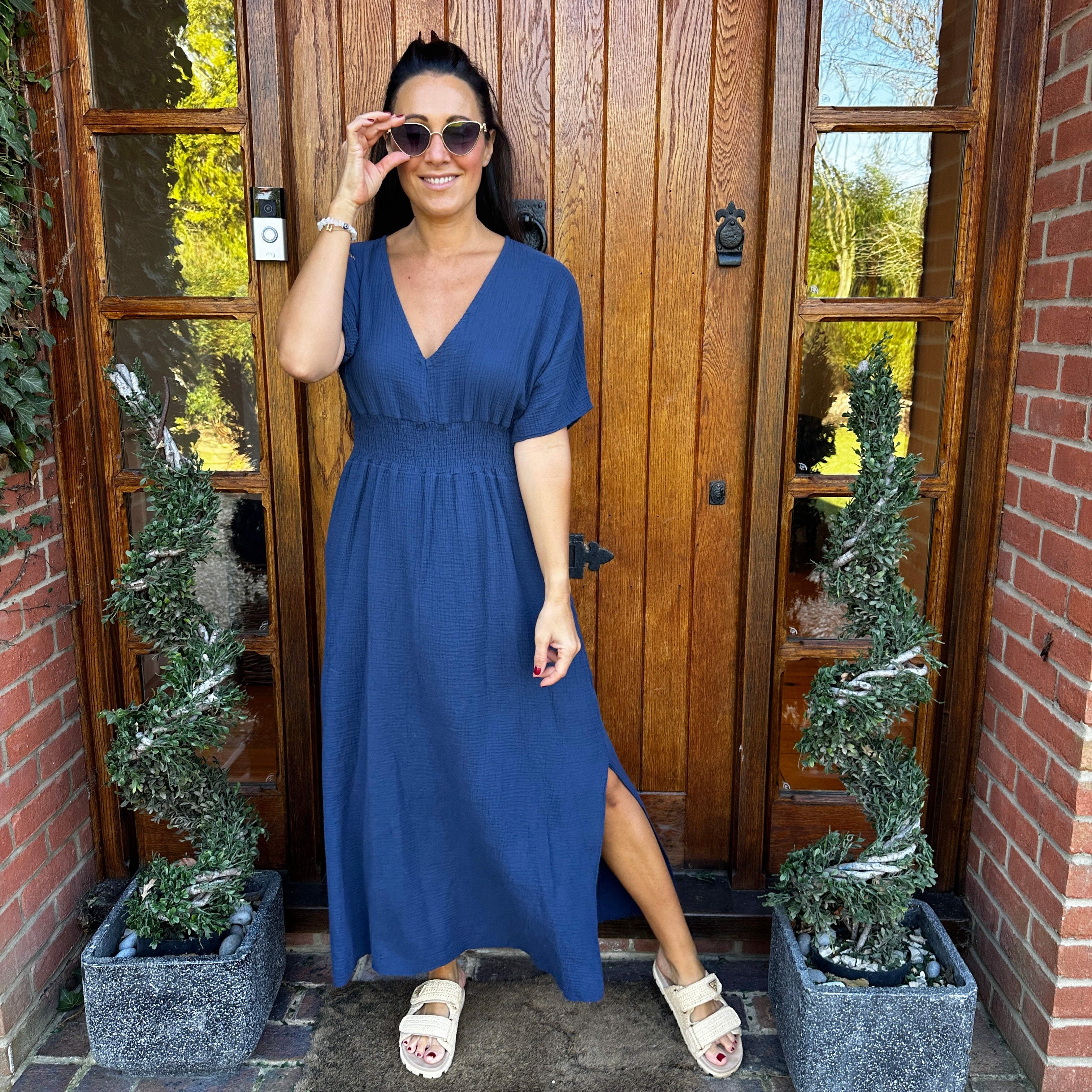 Chloe Cotton Cheesecloth Dress - Blush Boutique Essex