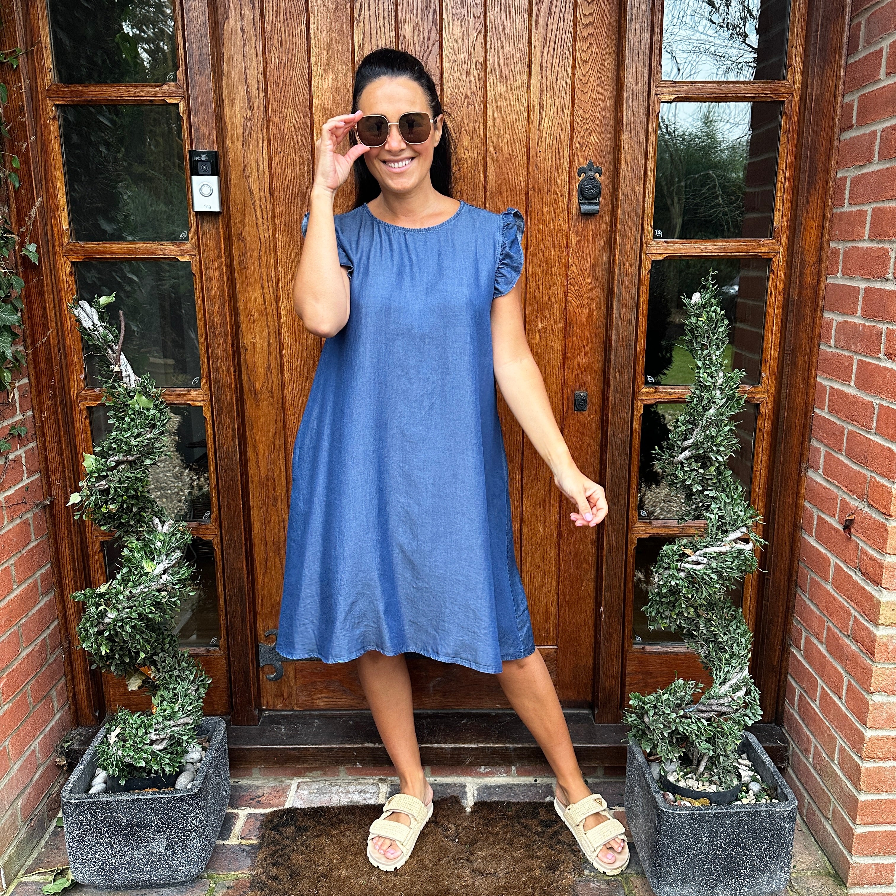 Dulce Denim Dress - Blush Boutique Essex