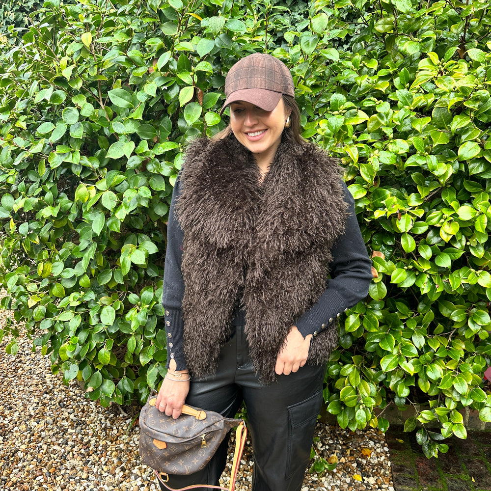 Yara Fluffy Fur Waistcoat