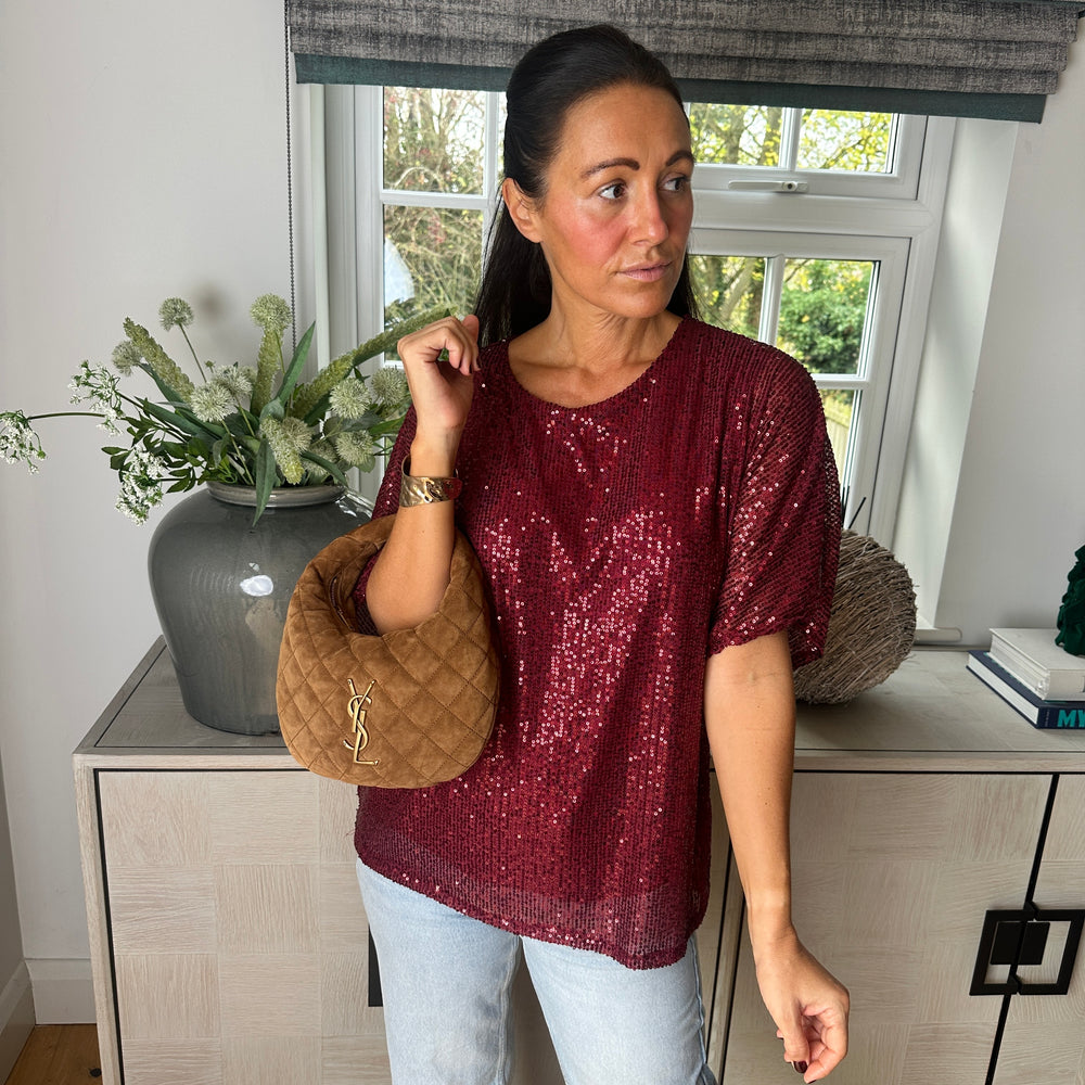 Noel Sequin Top